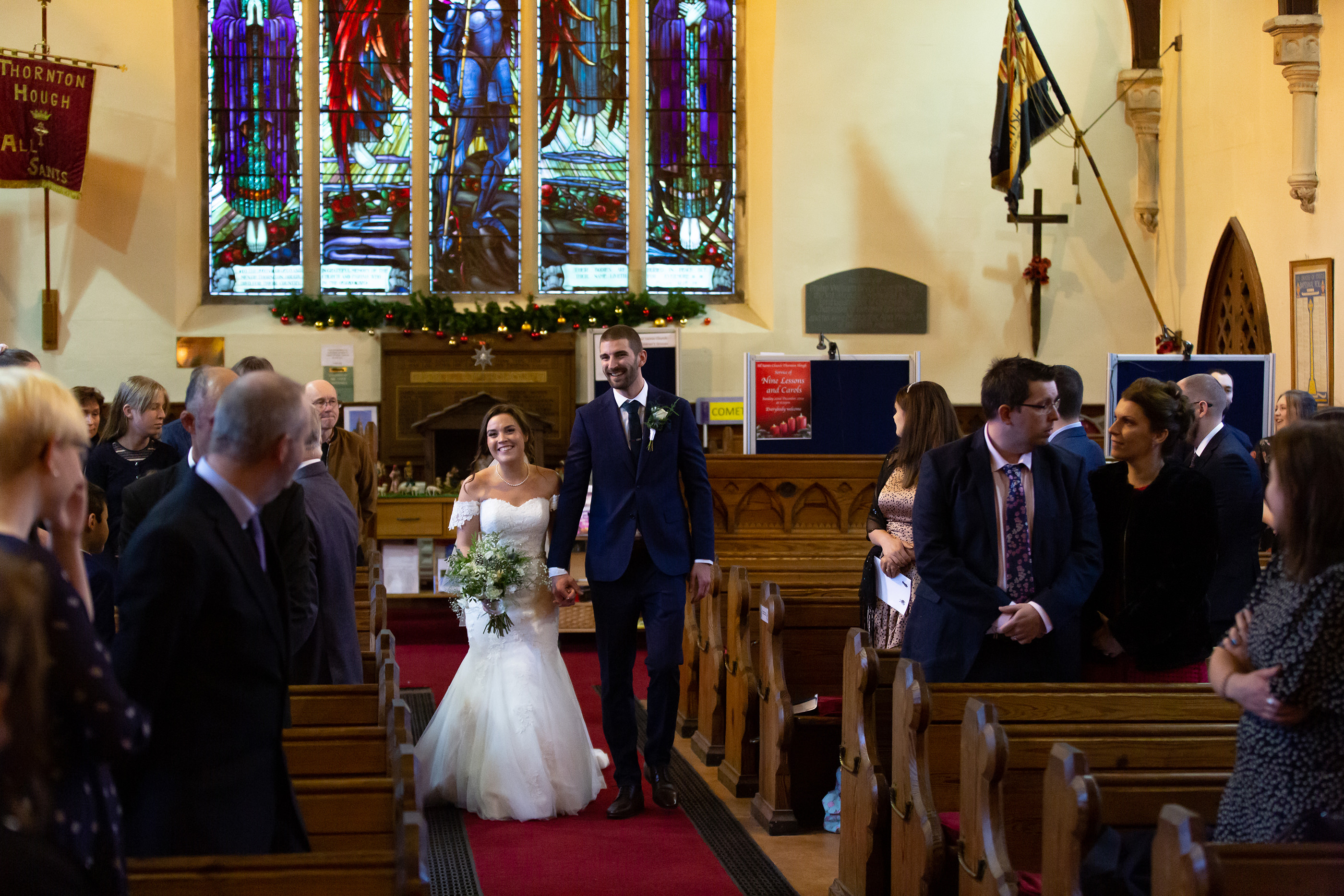 The bride and groom