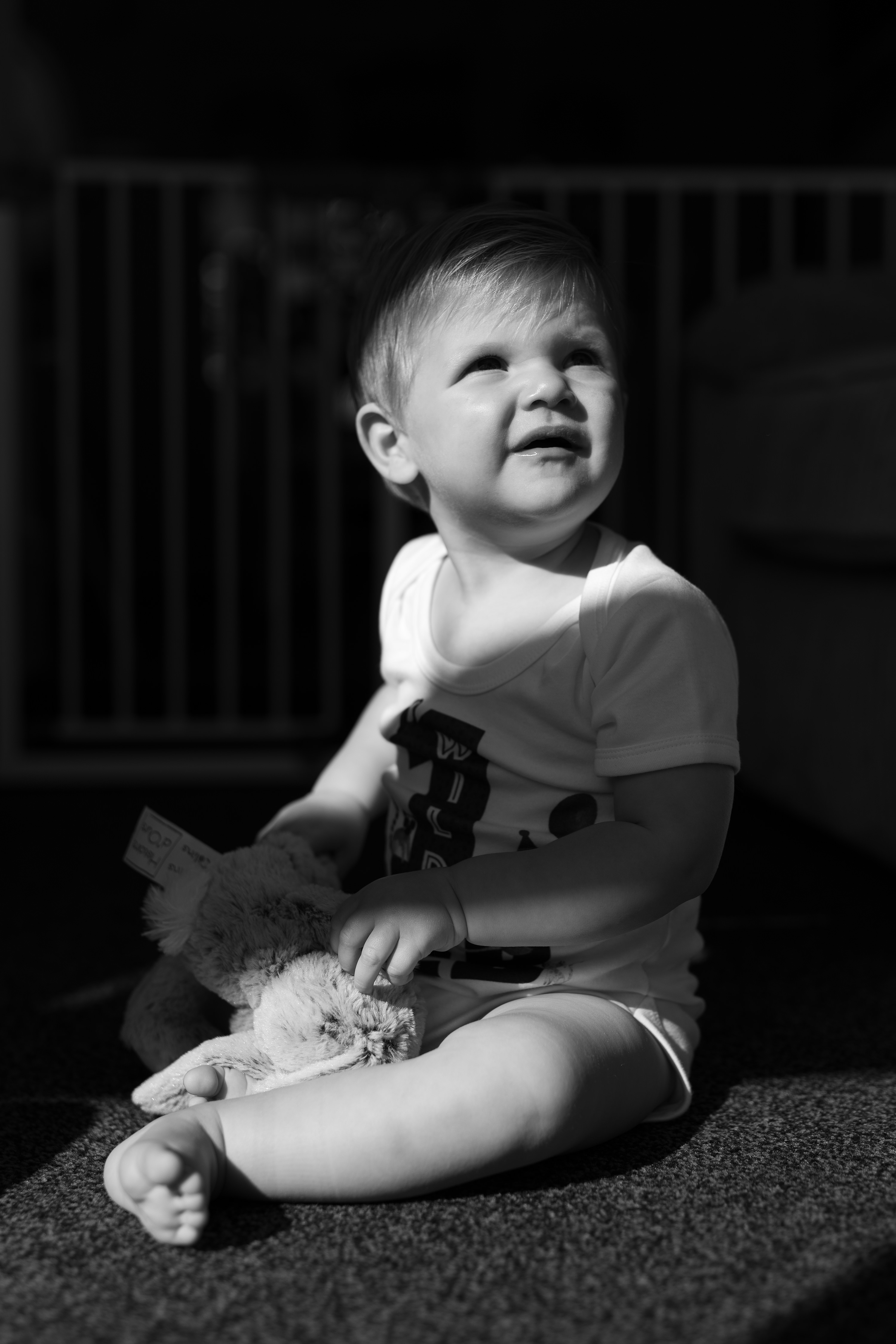 sunshine on his face