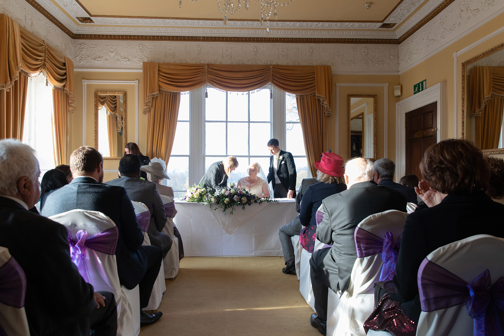 the signing of the wedding register