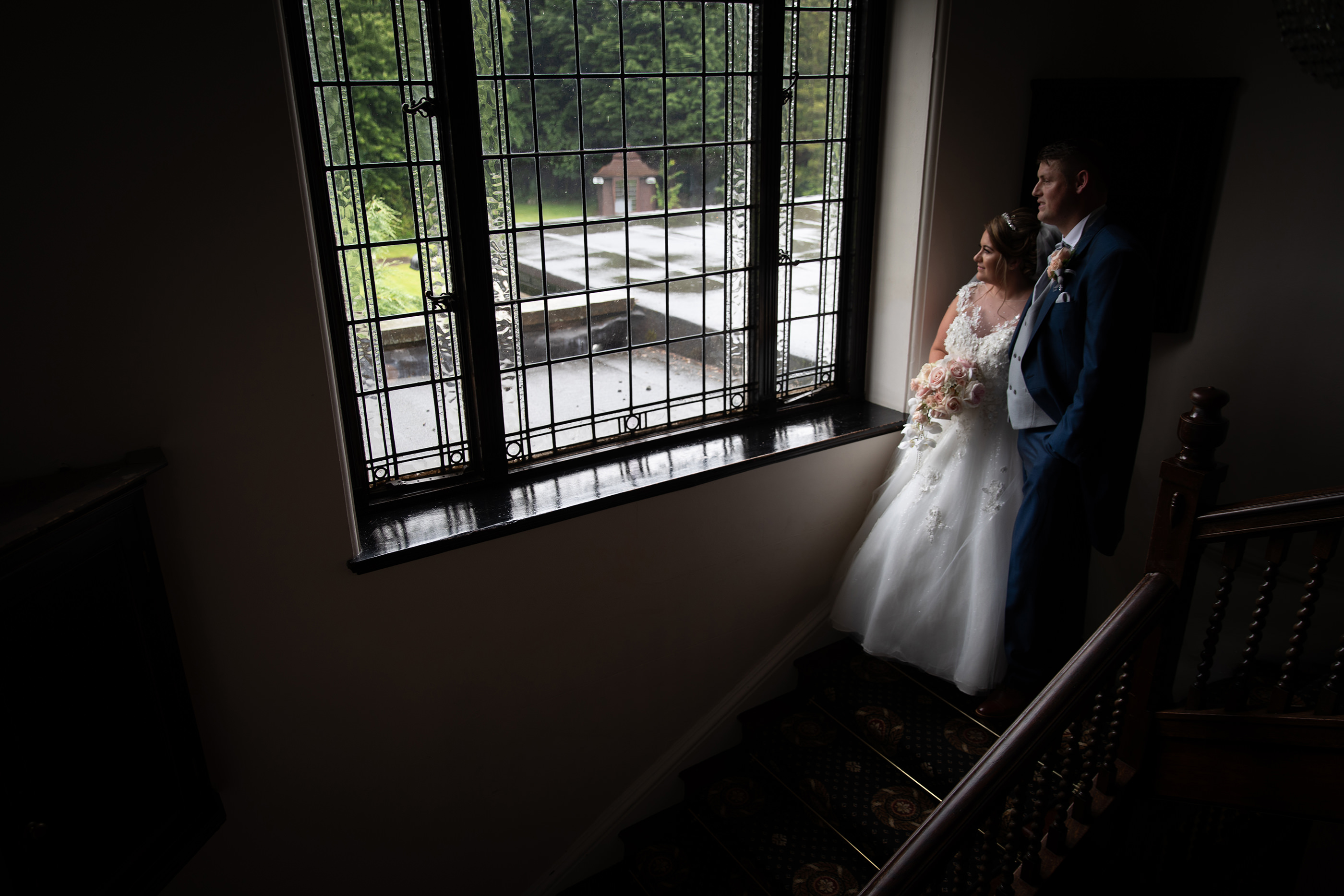 the couple on the stairs