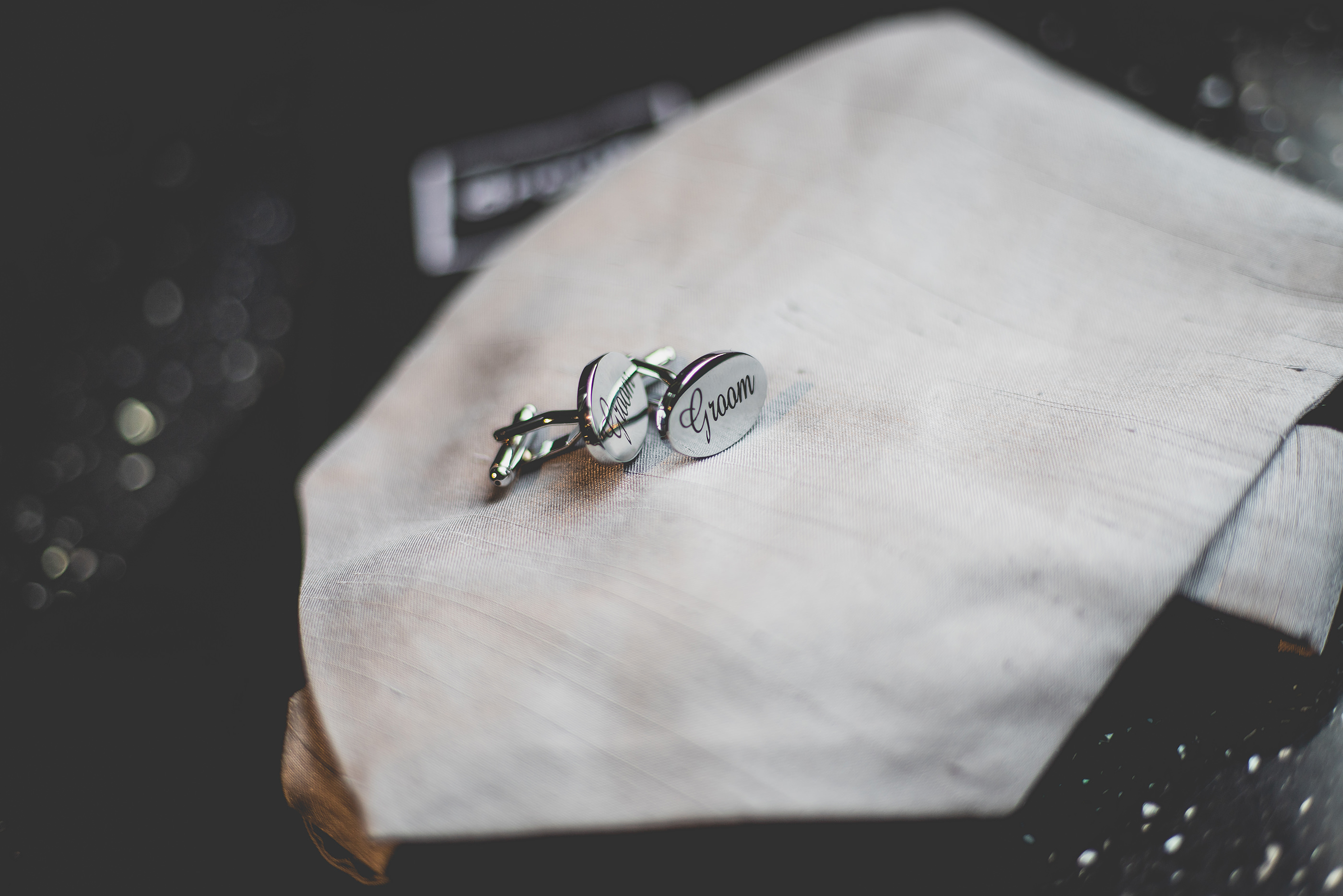 the grooms cuff links