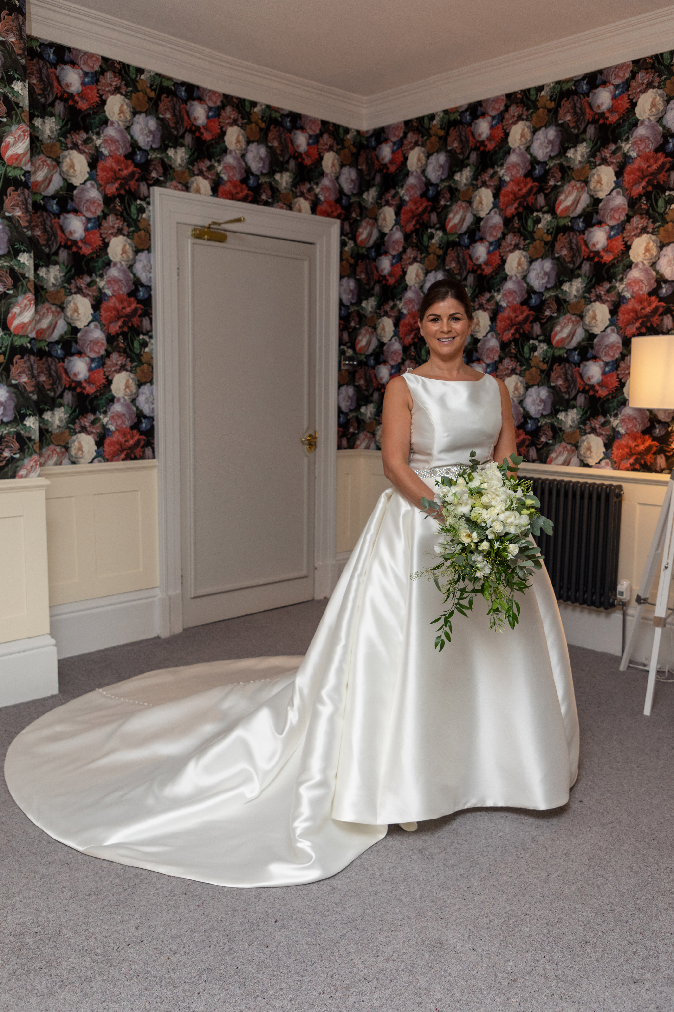 Becky in her wedding dress 