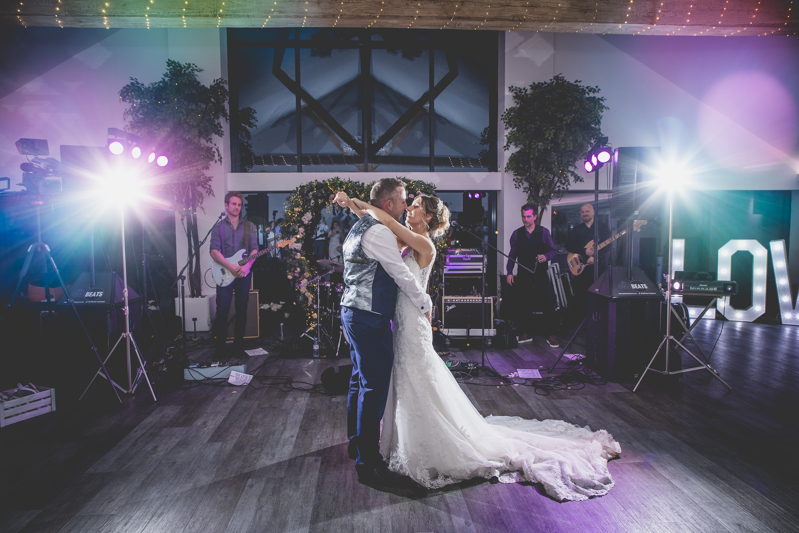 The bride and groom's first dance 