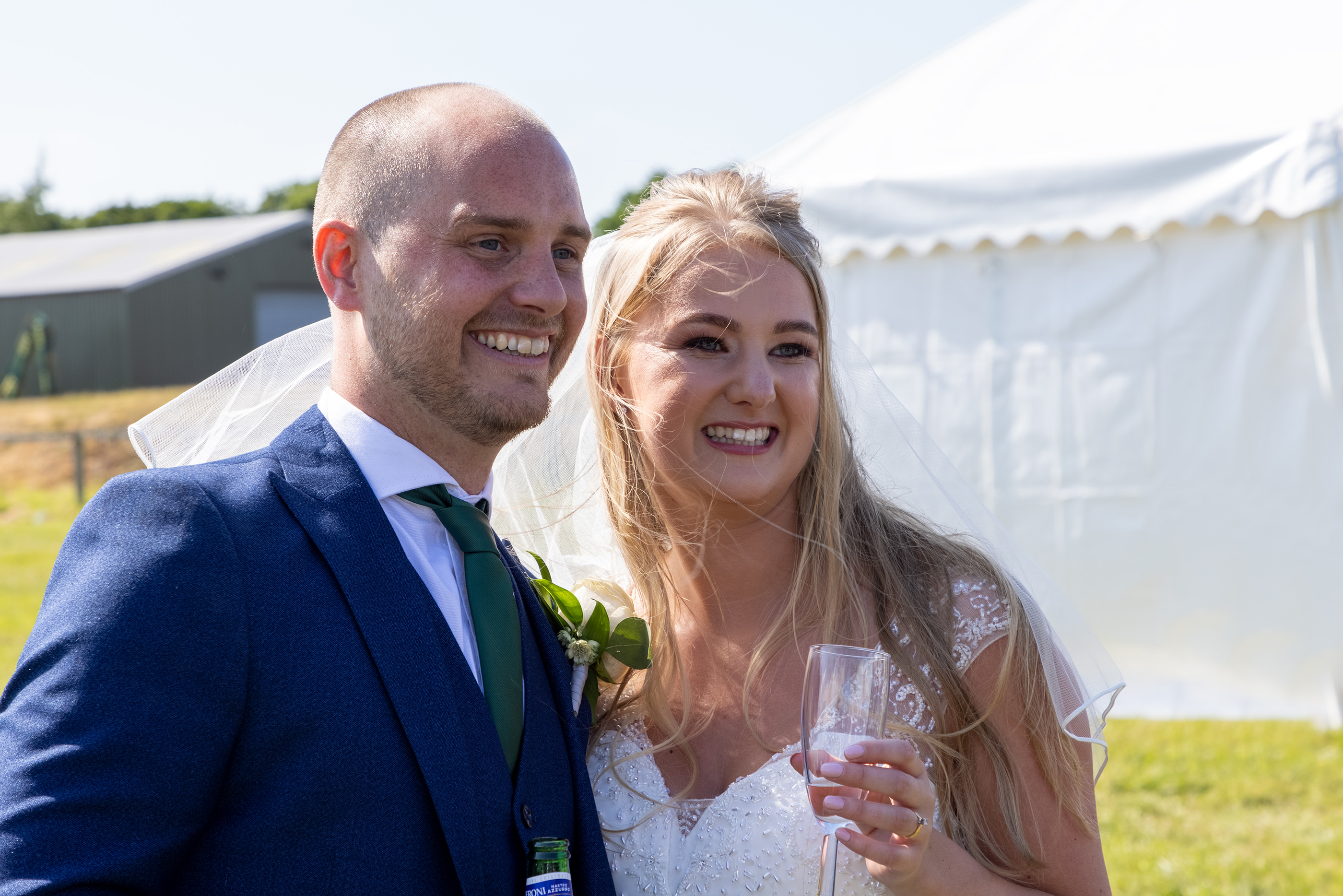 Joe & Rebecca enjoying their wedding day