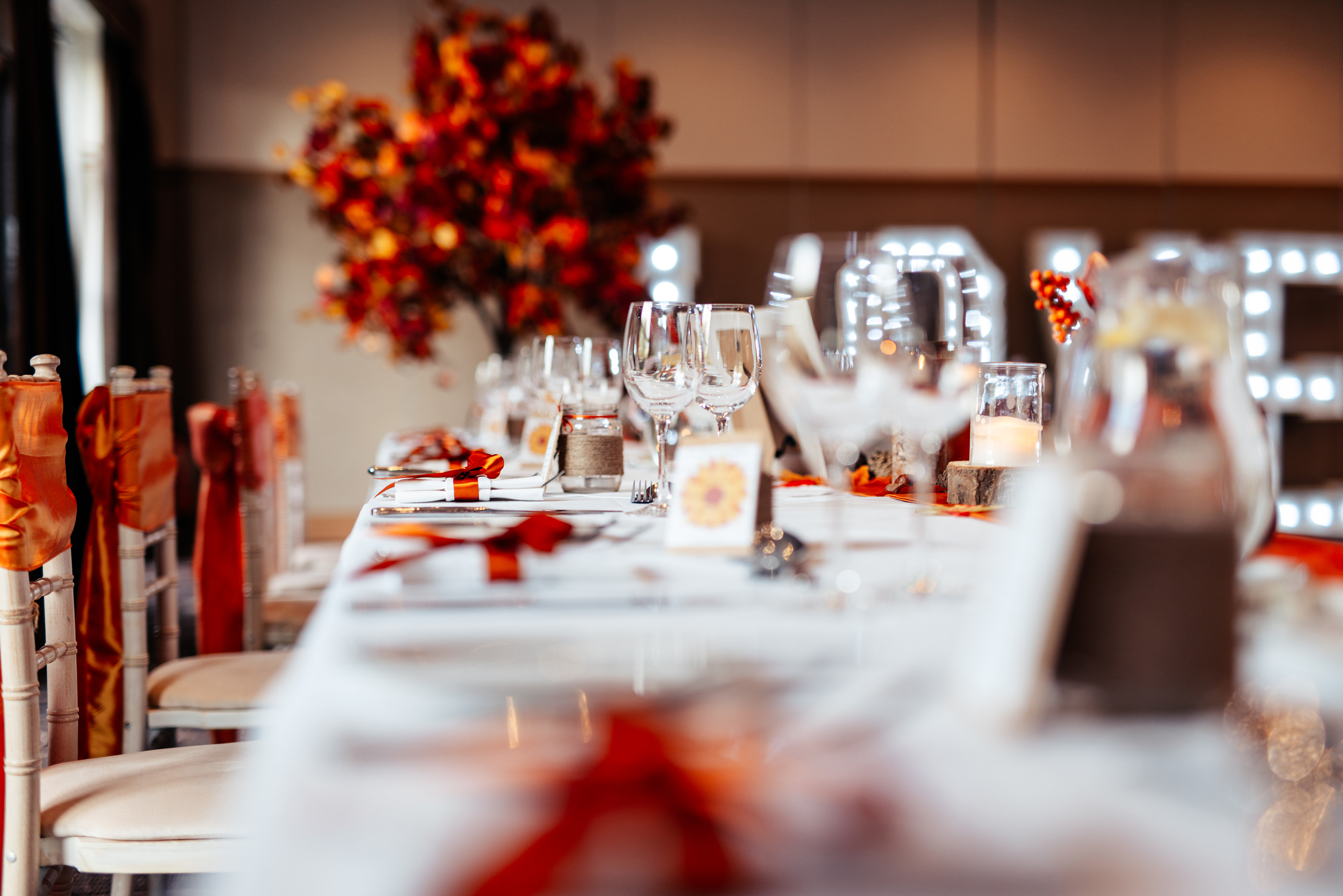  the top table looking very colourful