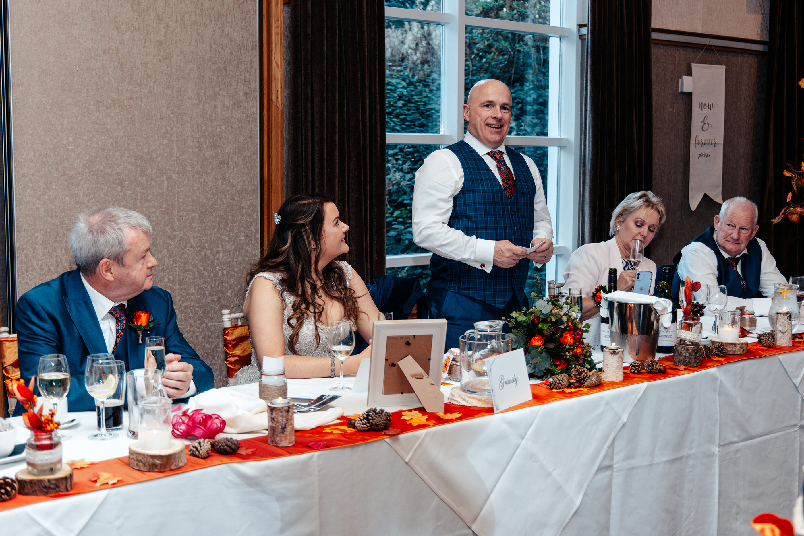  the wedding speeches gets underway