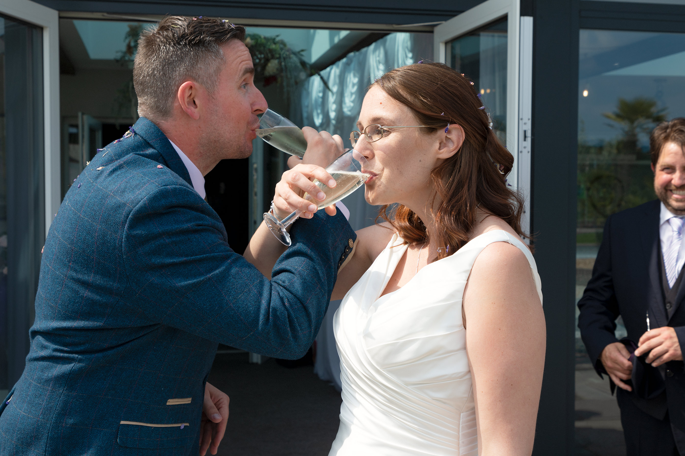 a celebration glass of bubbly