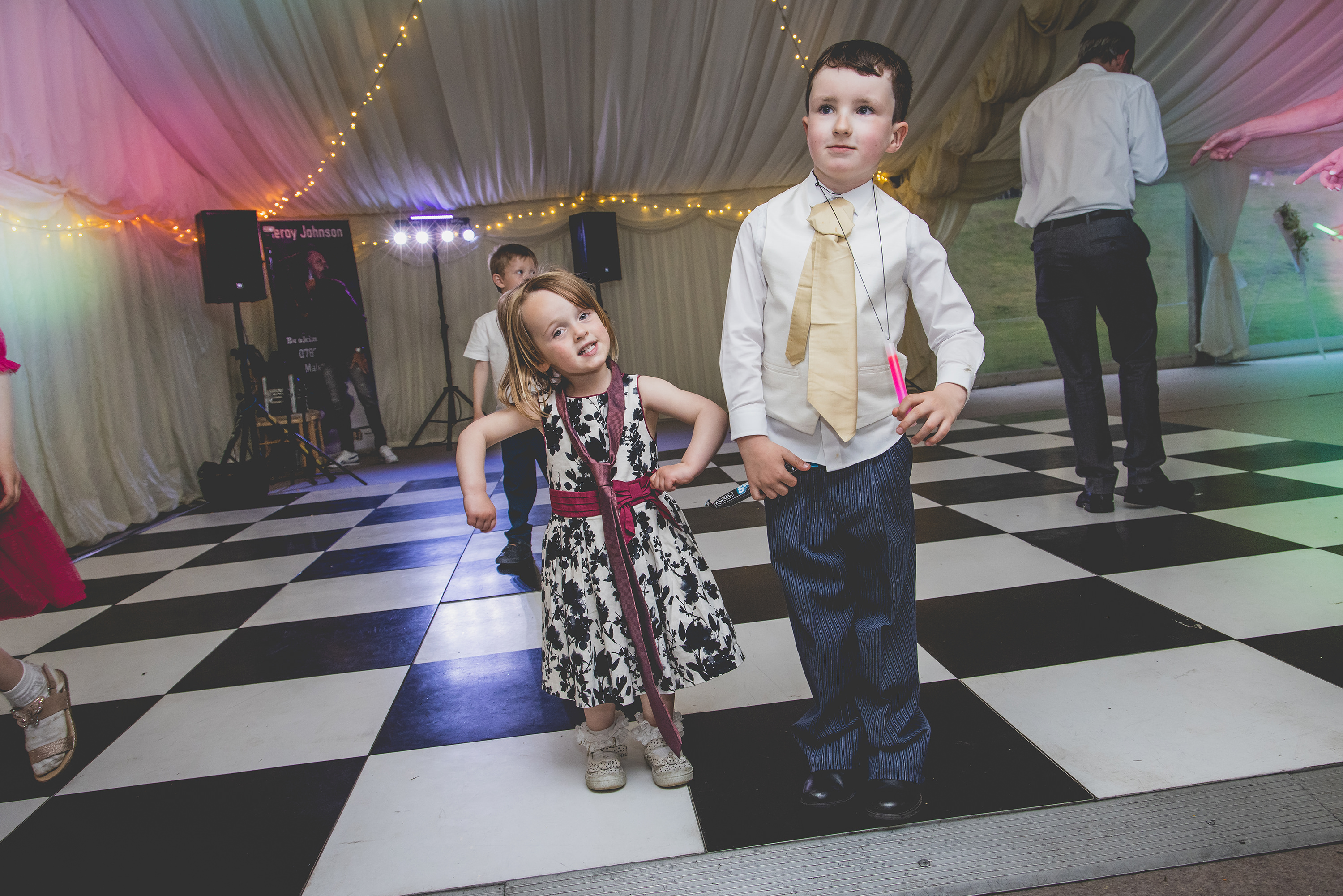Time for the party to begin and the children Get On The Dance Floor 