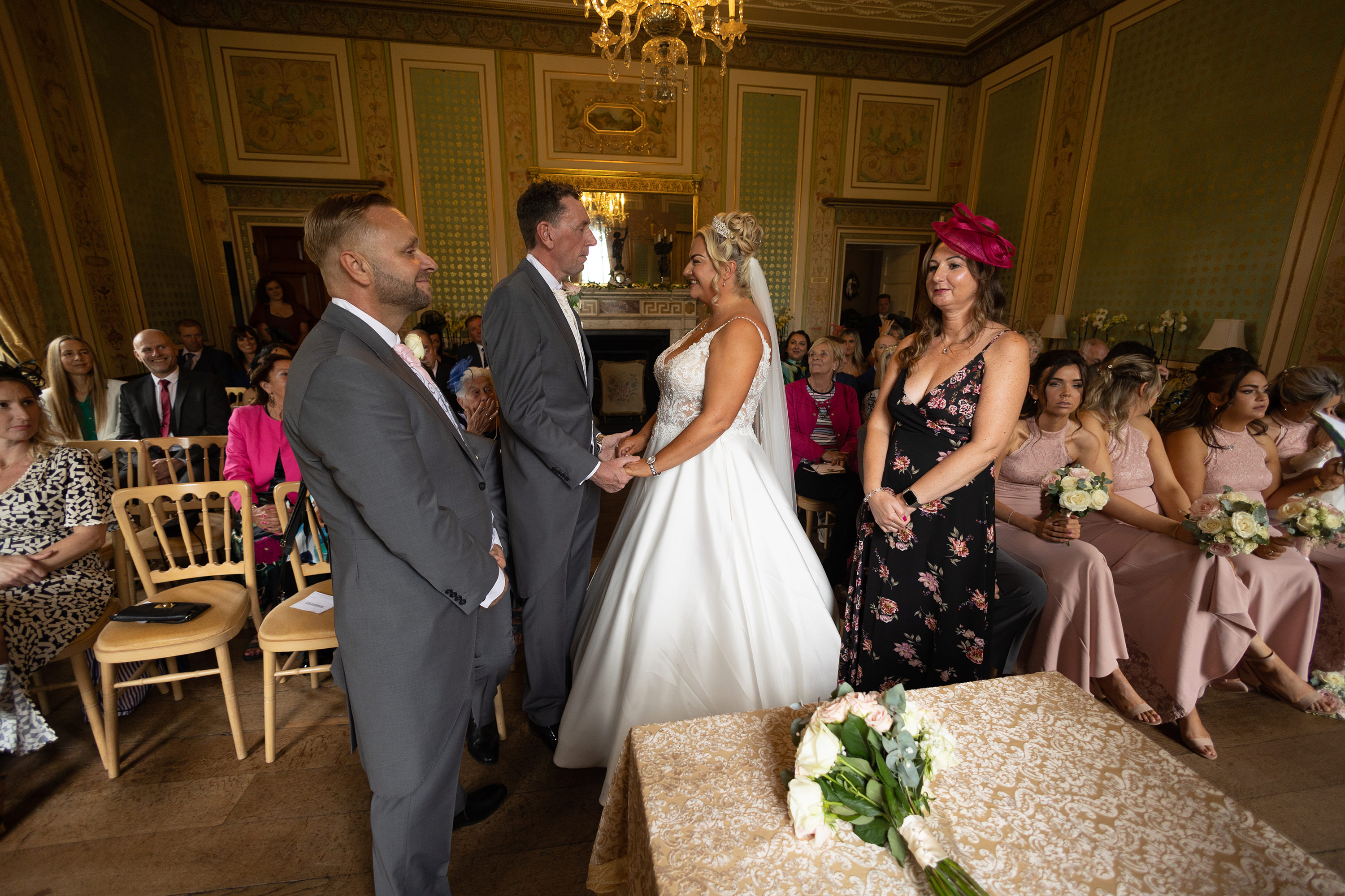 Amy and Tony exchange their wedding vows at Lytham Hall 