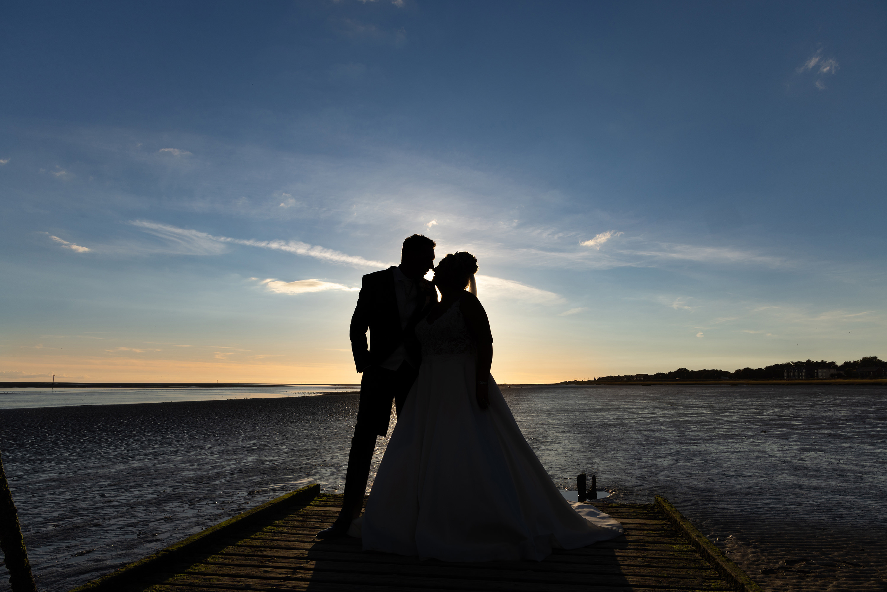 Sunset wedding photography Lytham