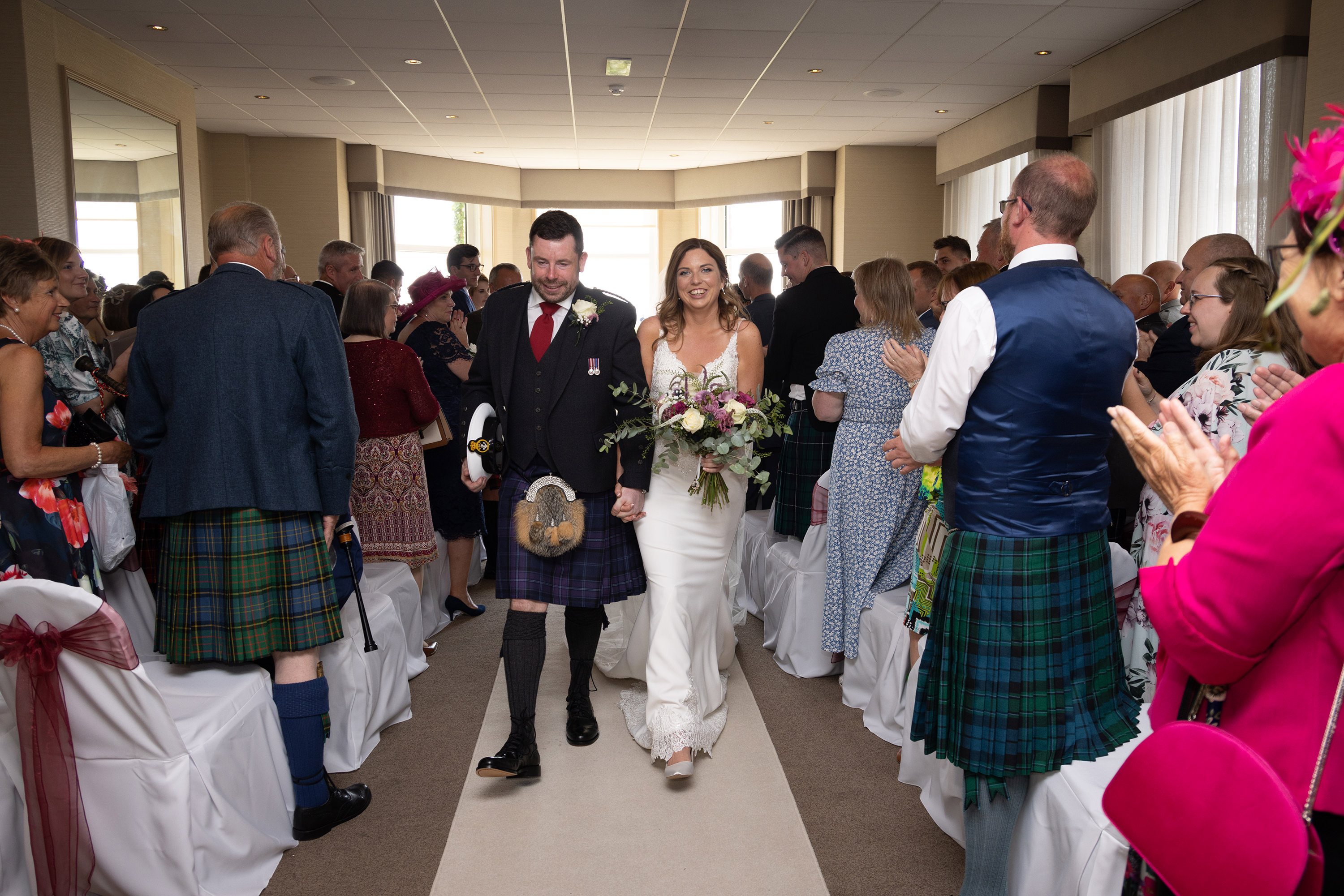 Andrew and Beverly leave as husband and wife 