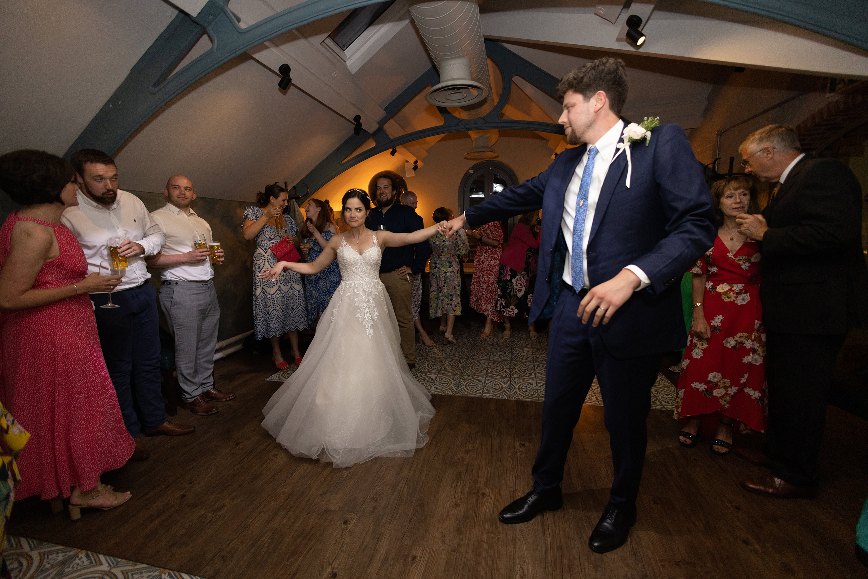 James and Chelsea have their first dance 