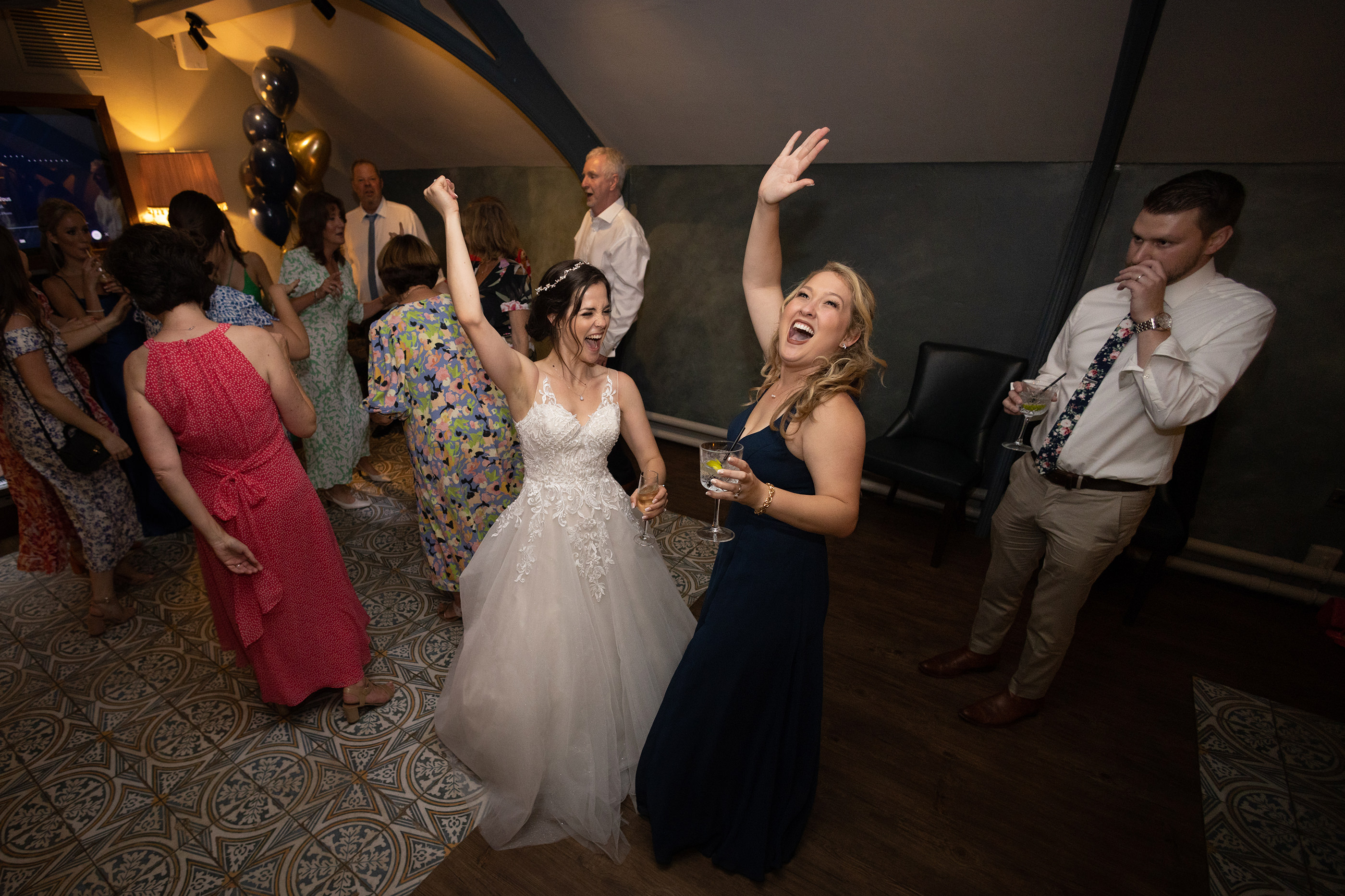 The Bride having fun on the dance floor 