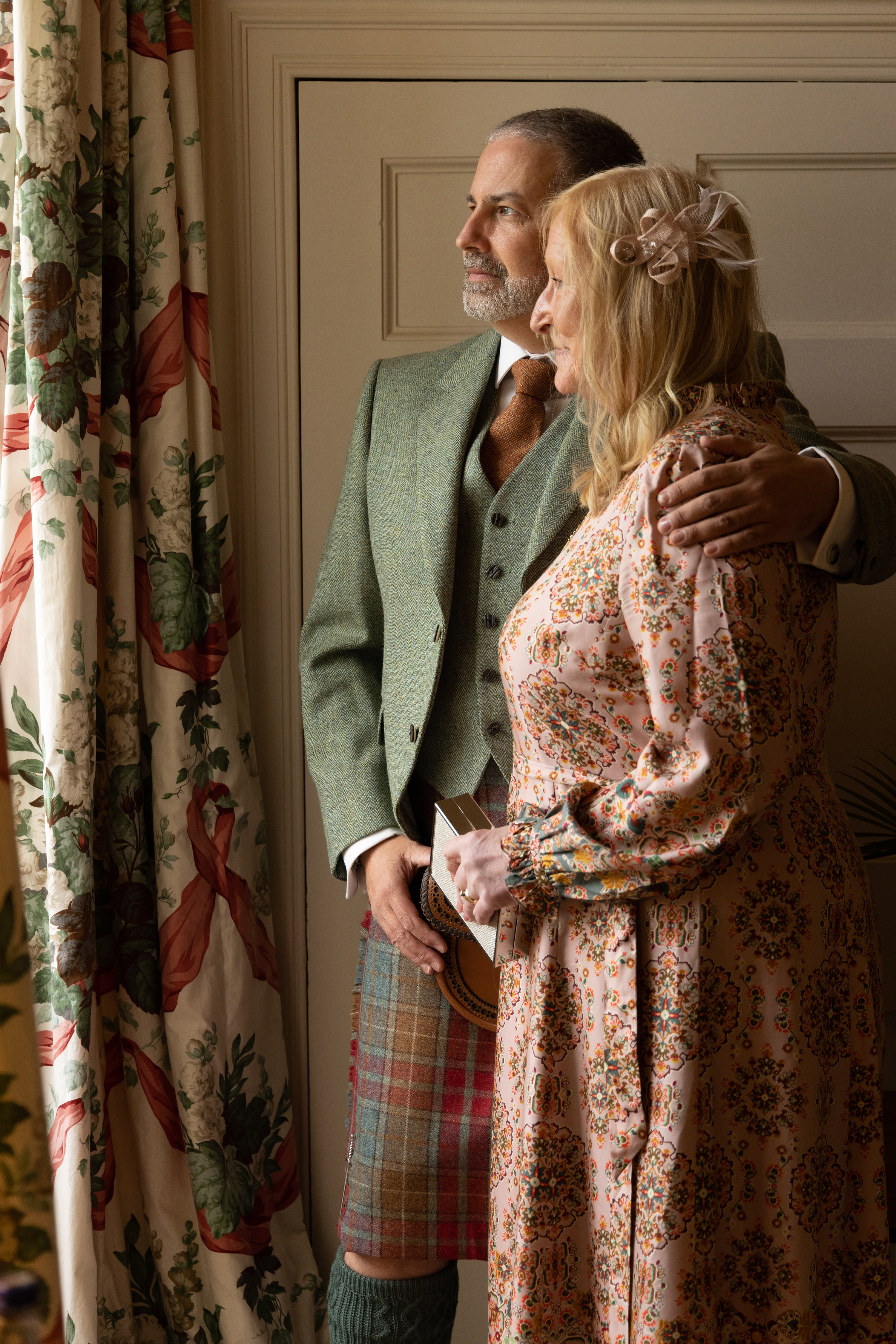 Andrew posing for a photo with his mother-in-law