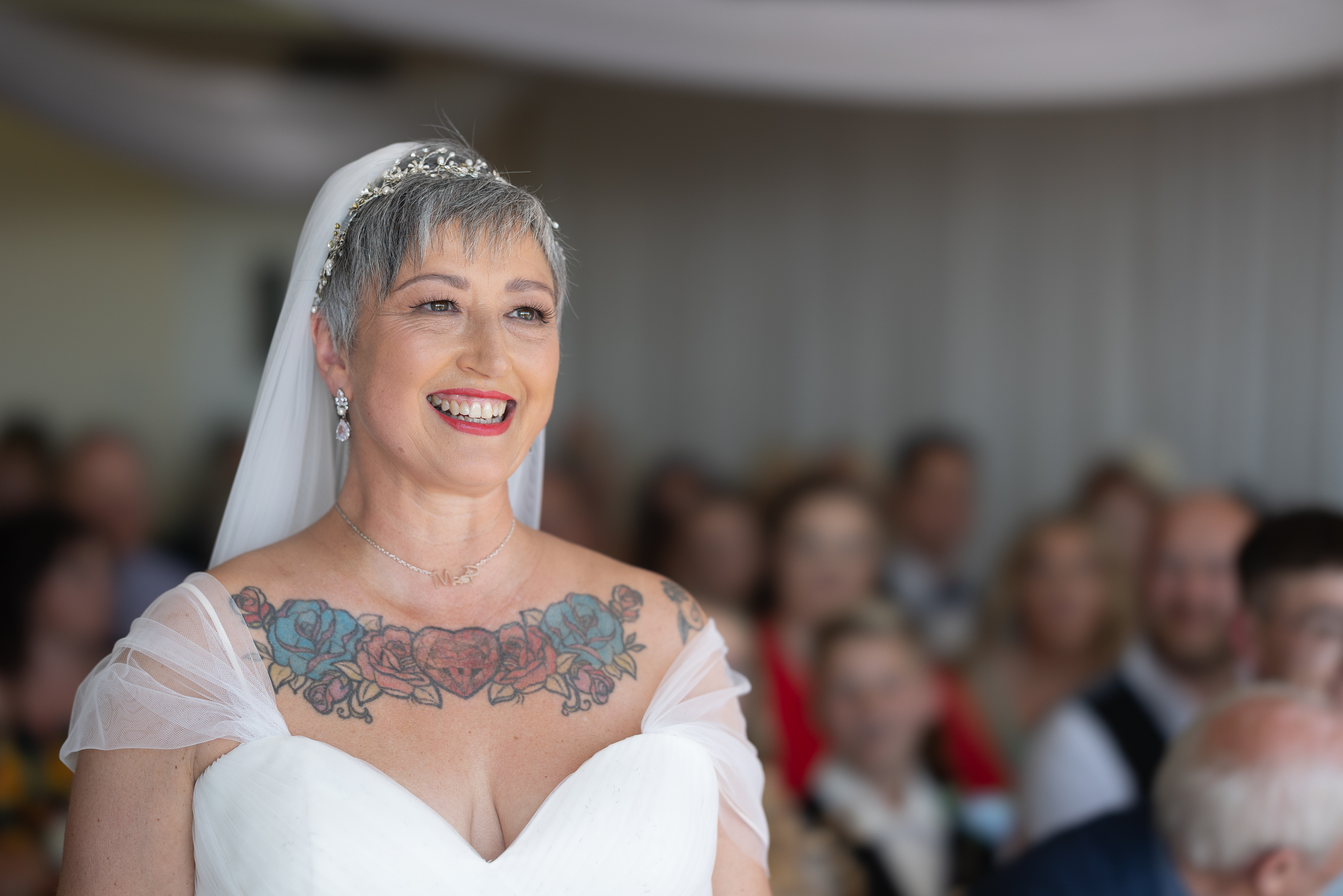Caroline the bride at the Dalmeny hotel 