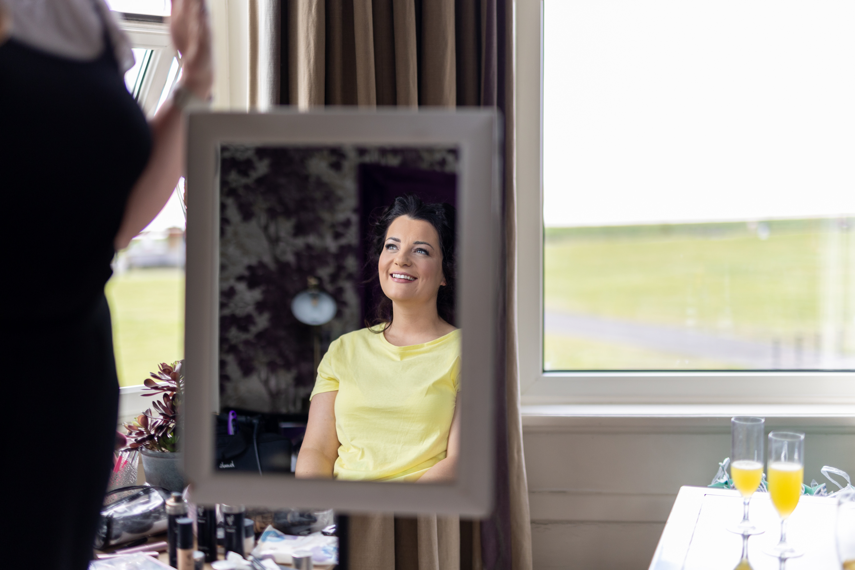 Megan's reflection in the mirror 