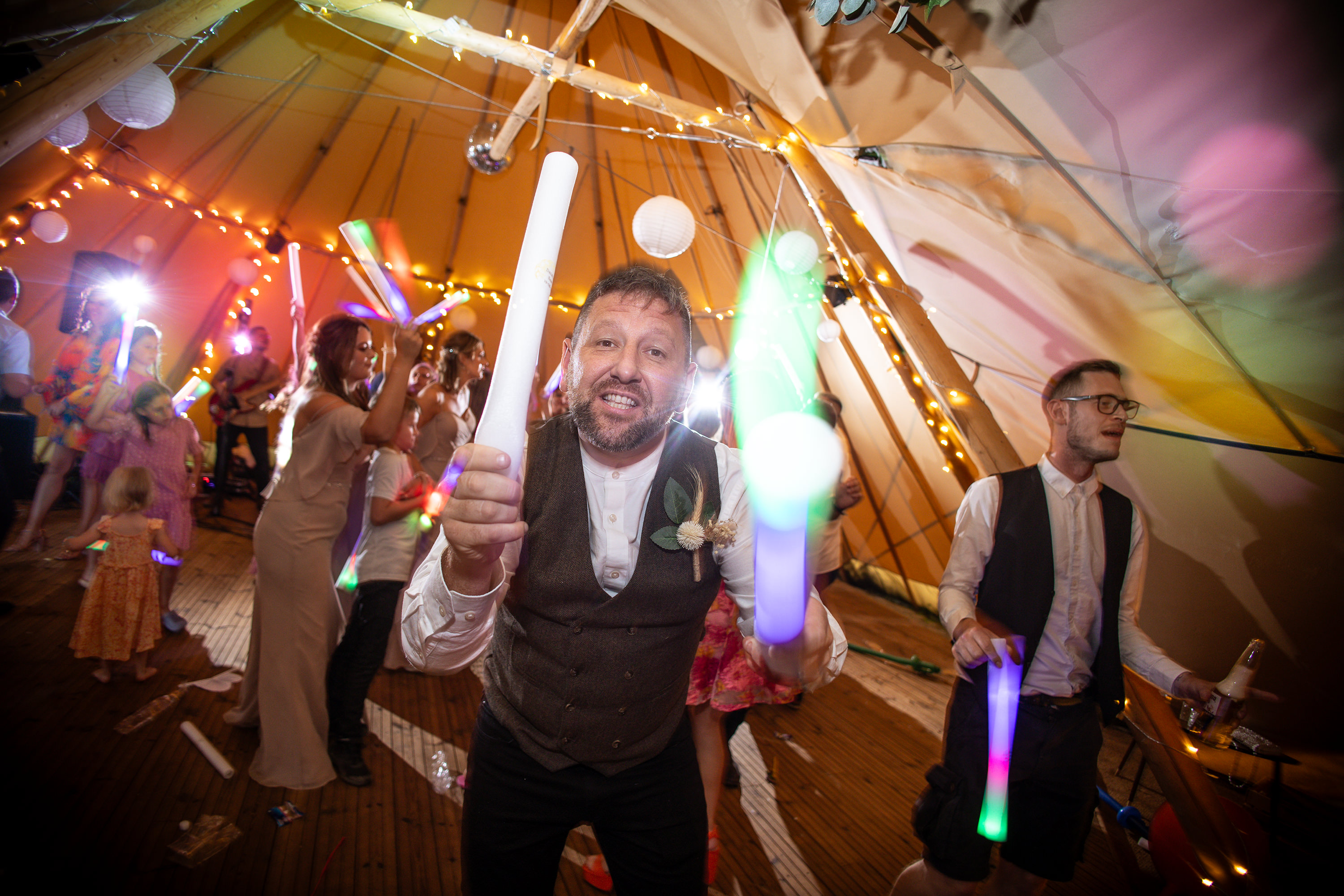  The groom having fun on the dance floor 