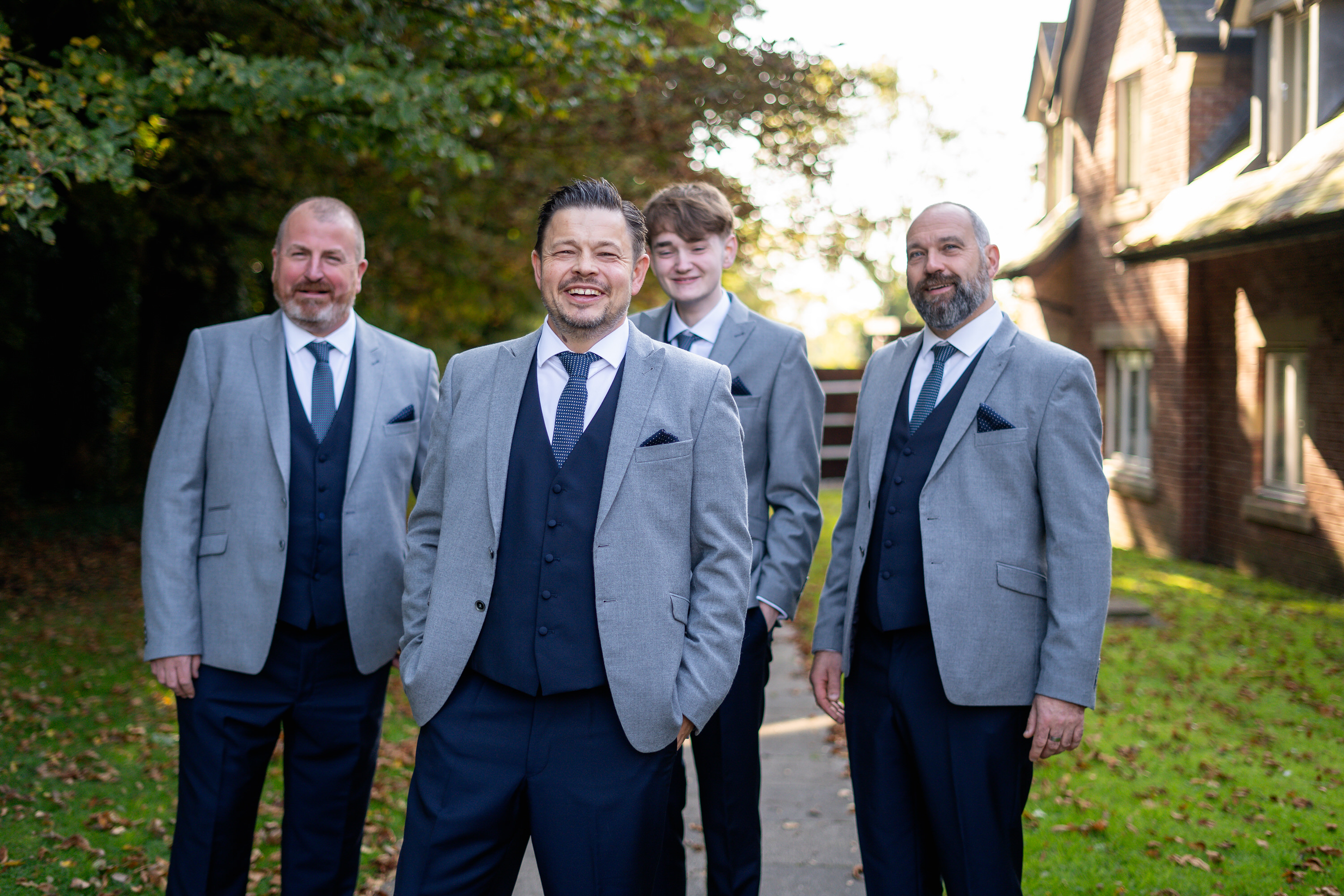 The groom James and his best men 