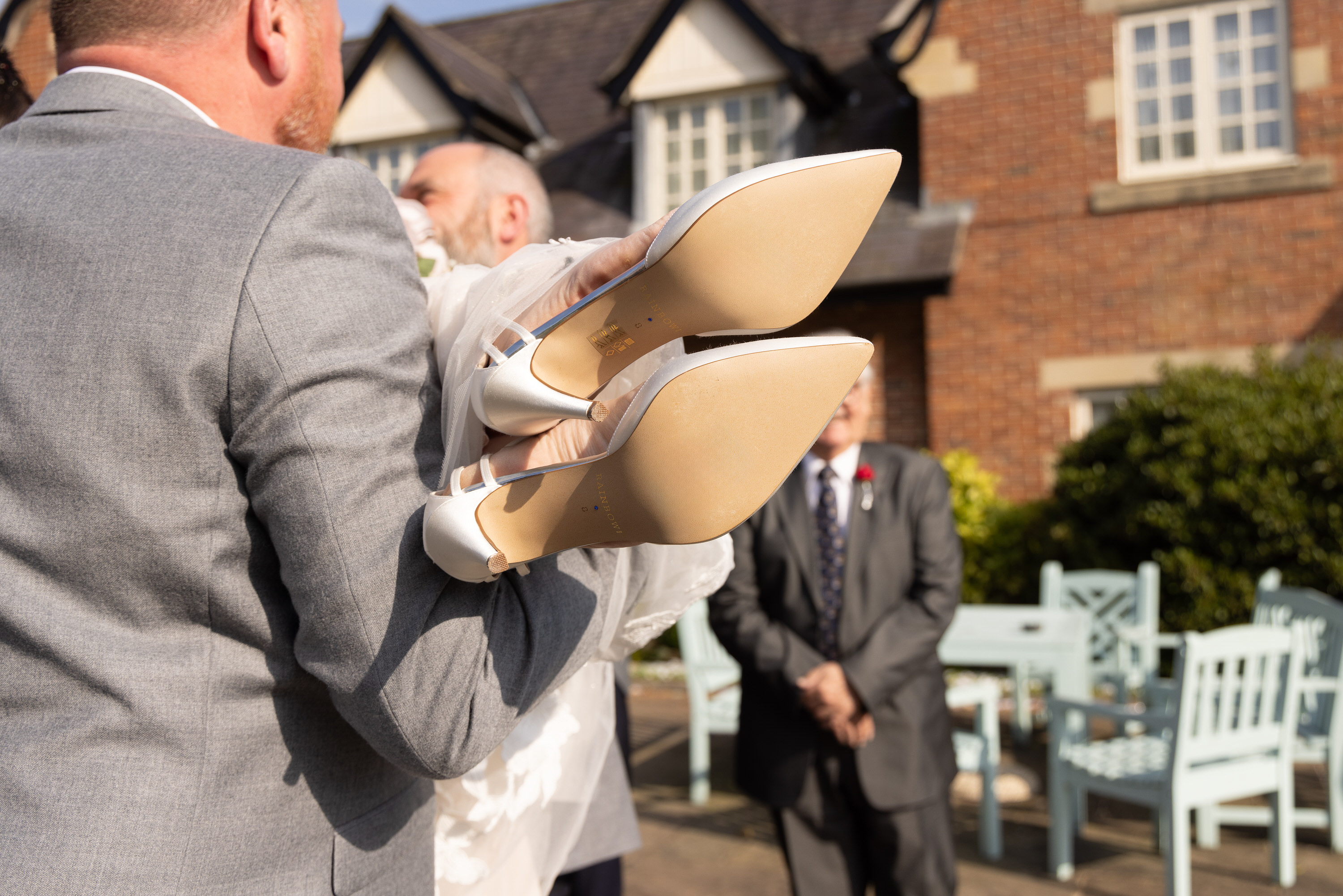 The bride wedding shoes 