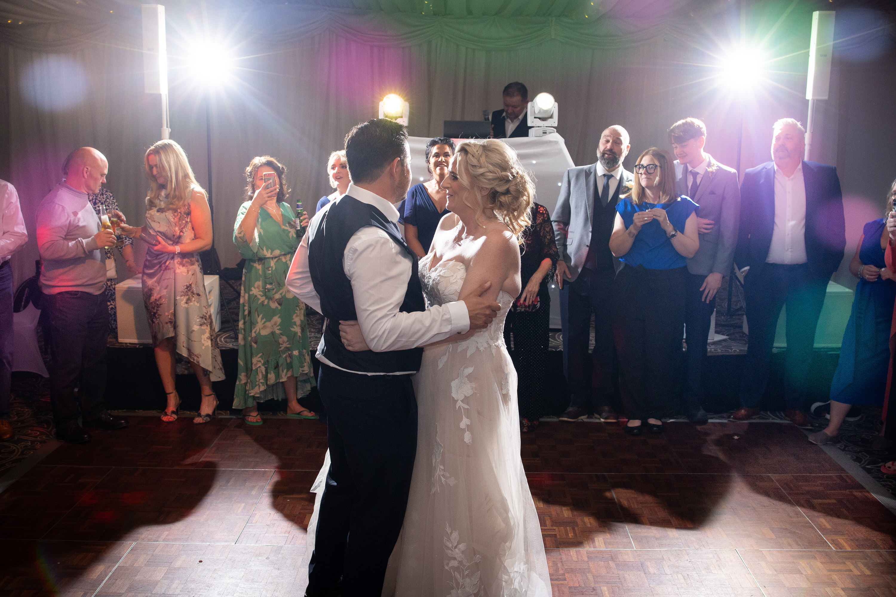 Brenda and James having their first dance 