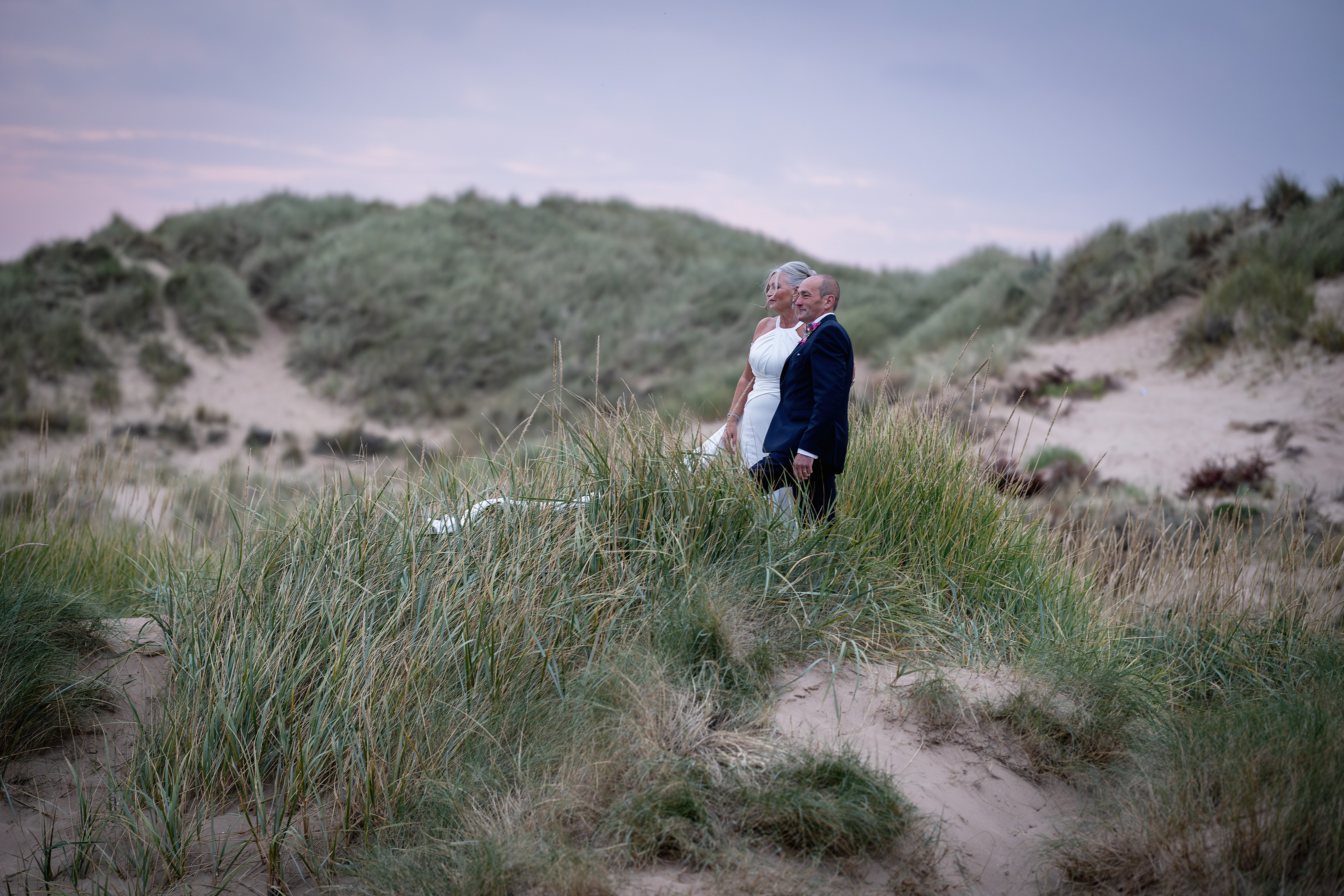 St Anne's beach wedding sunset photo
