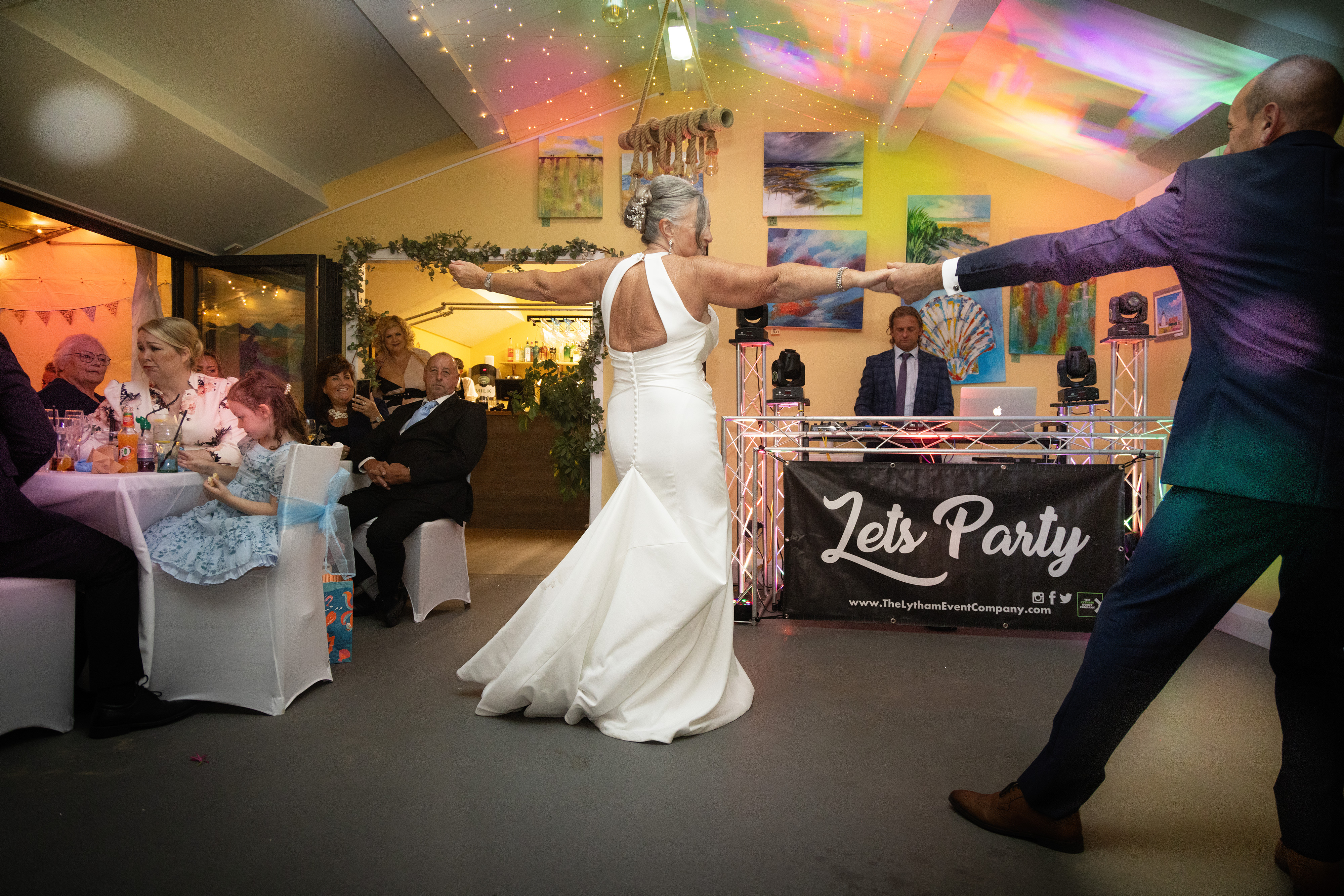 The wedding party gets underway 