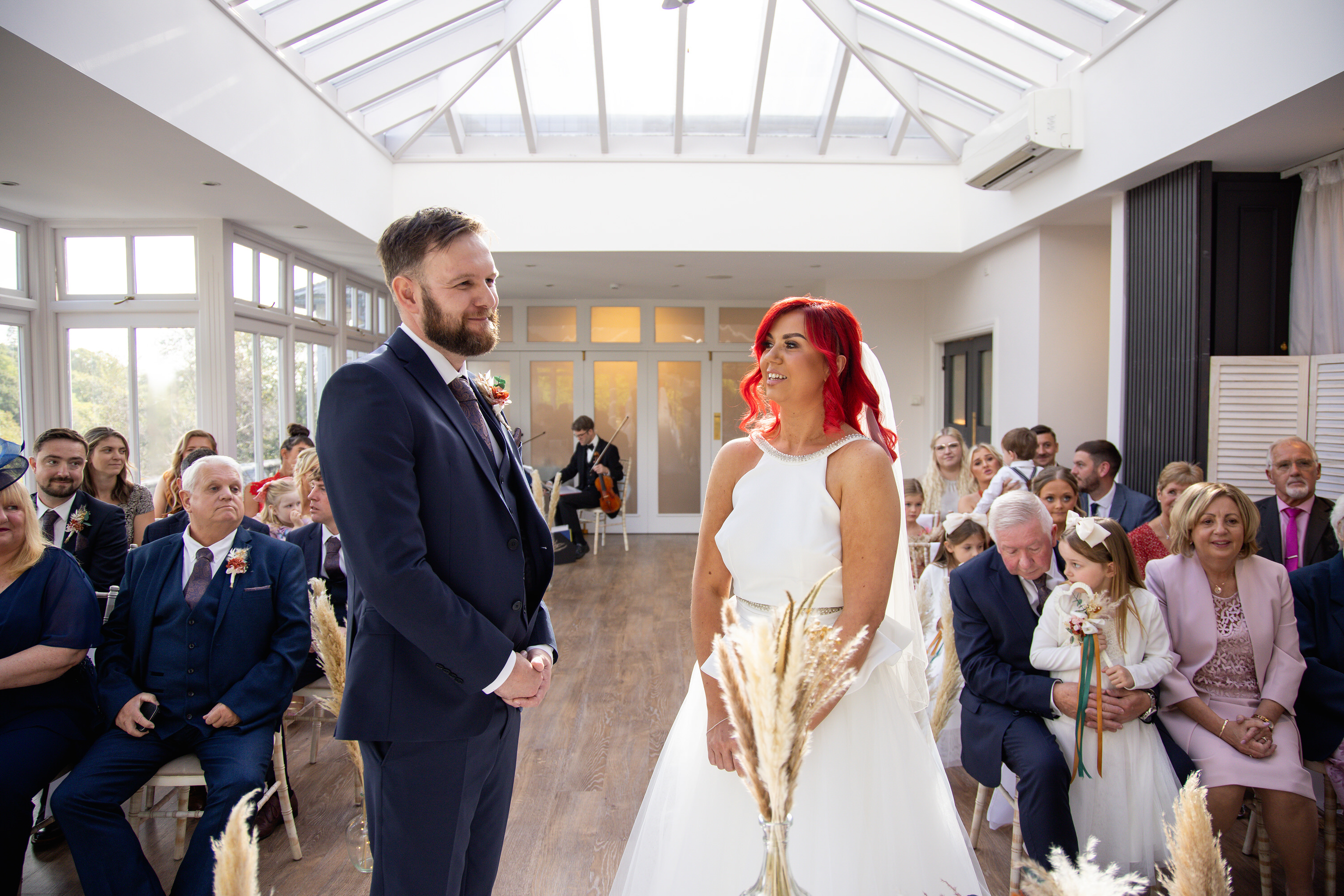 The wedding ceremony begins 