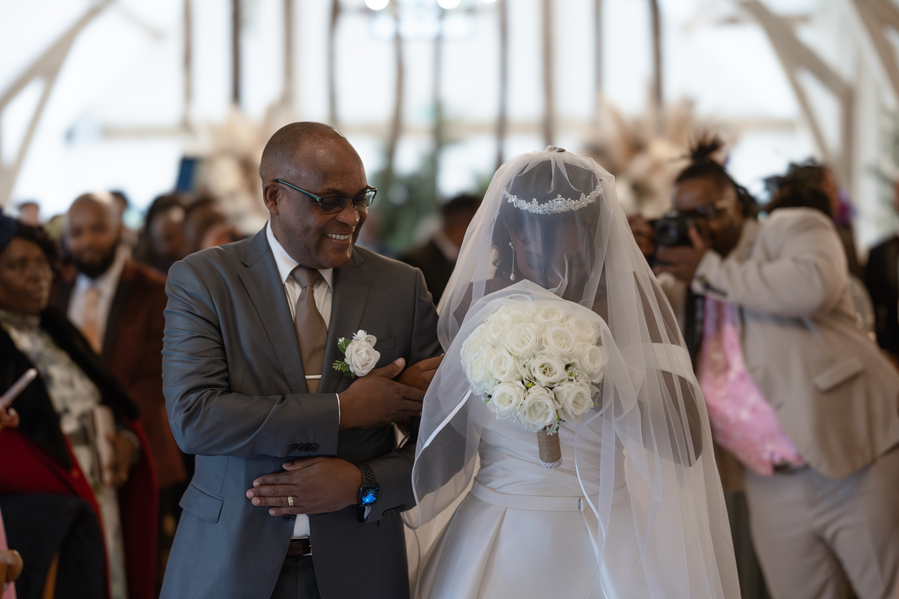 The bride and her father 