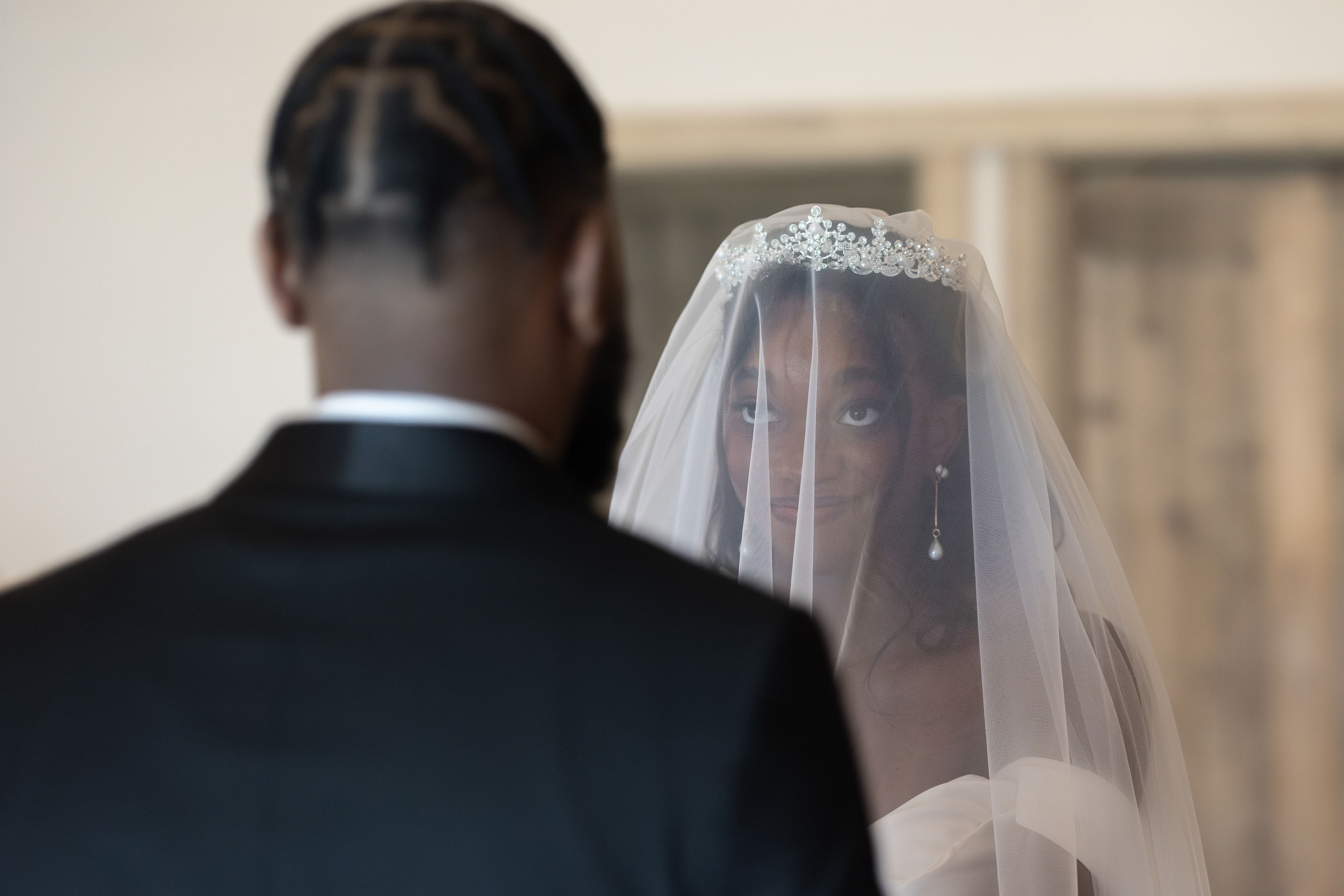 The Bride and Groom exchange vows