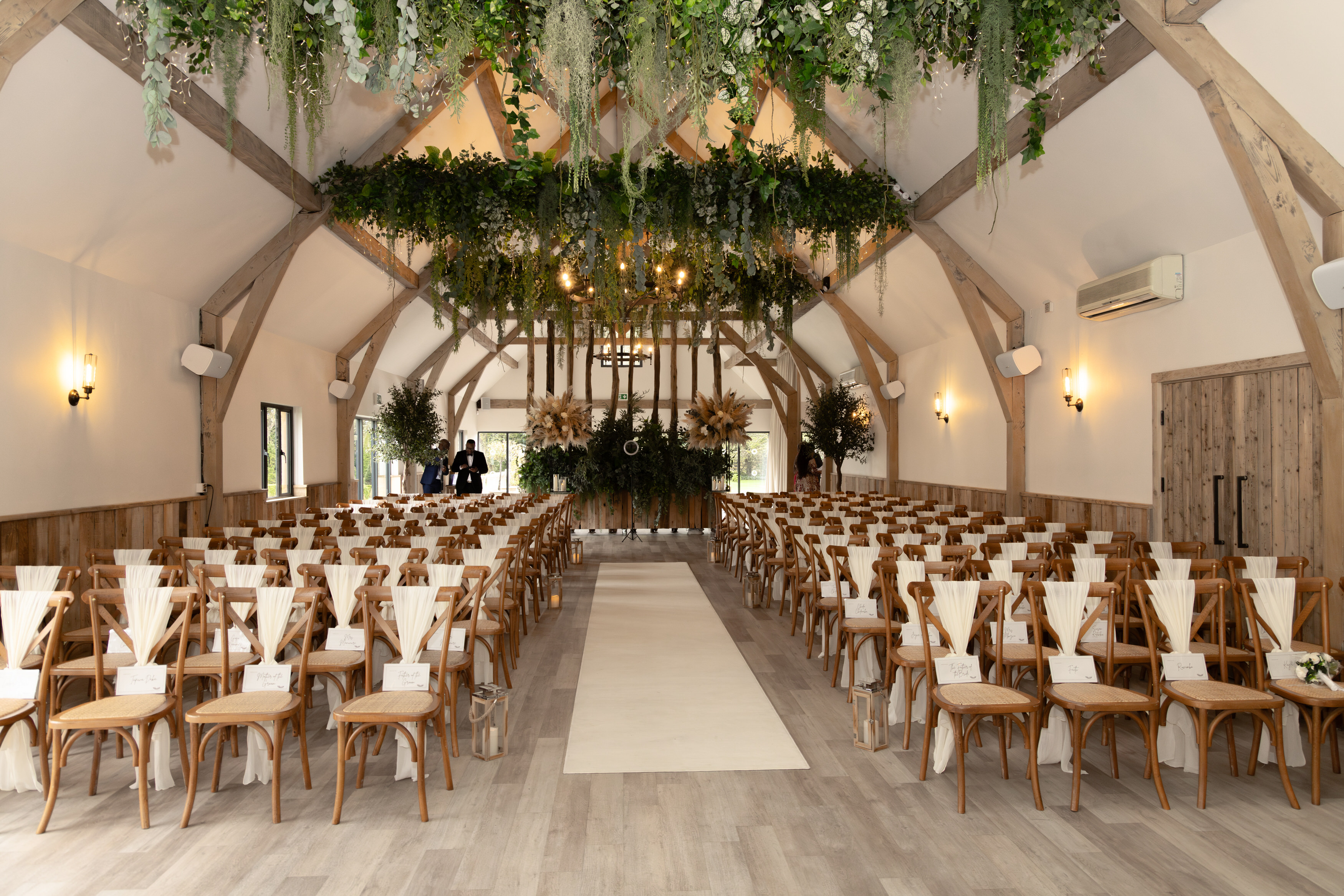 The ceremony room at the river barn Poulton 