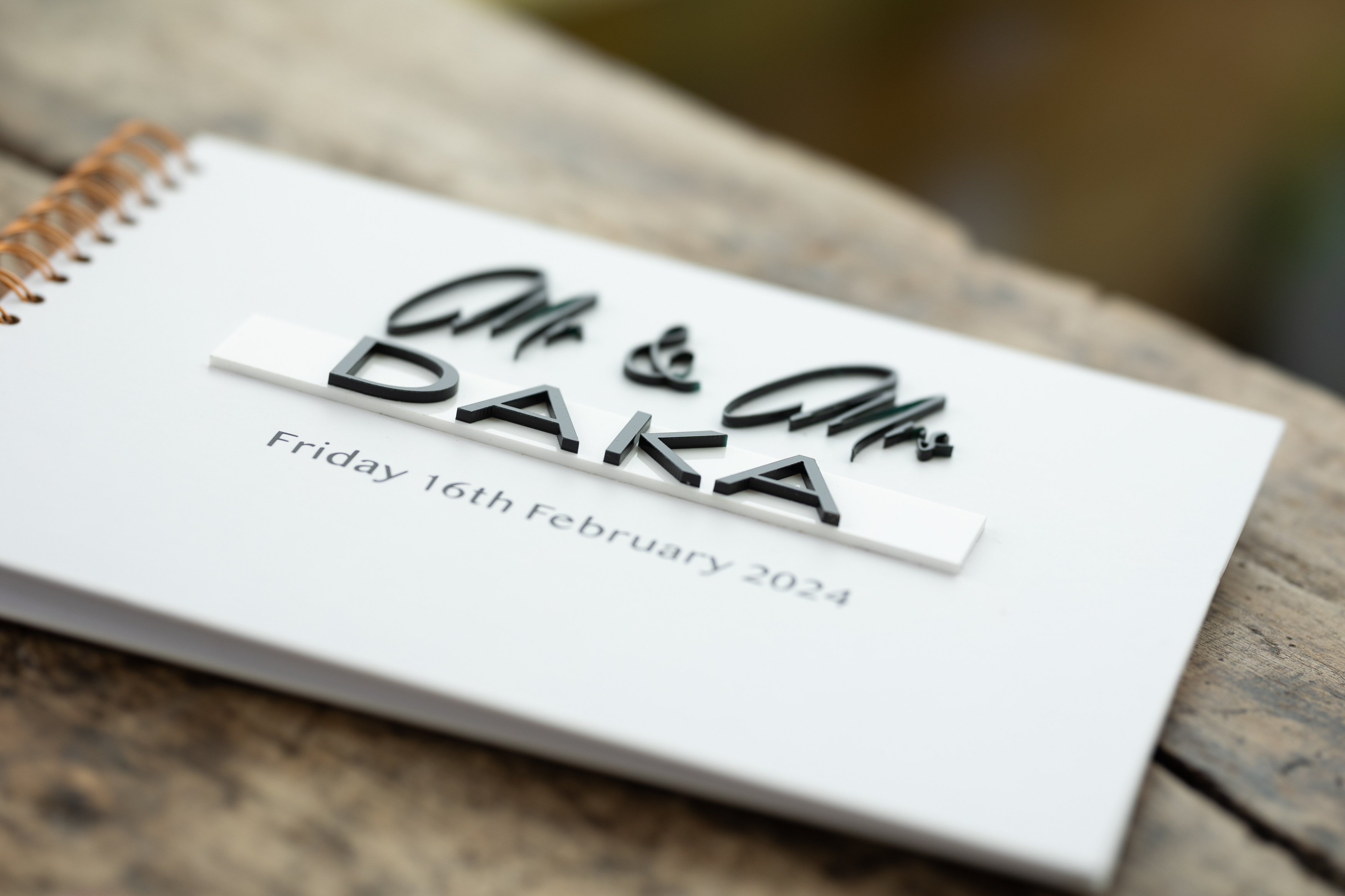 The bride and grooms wedding book 