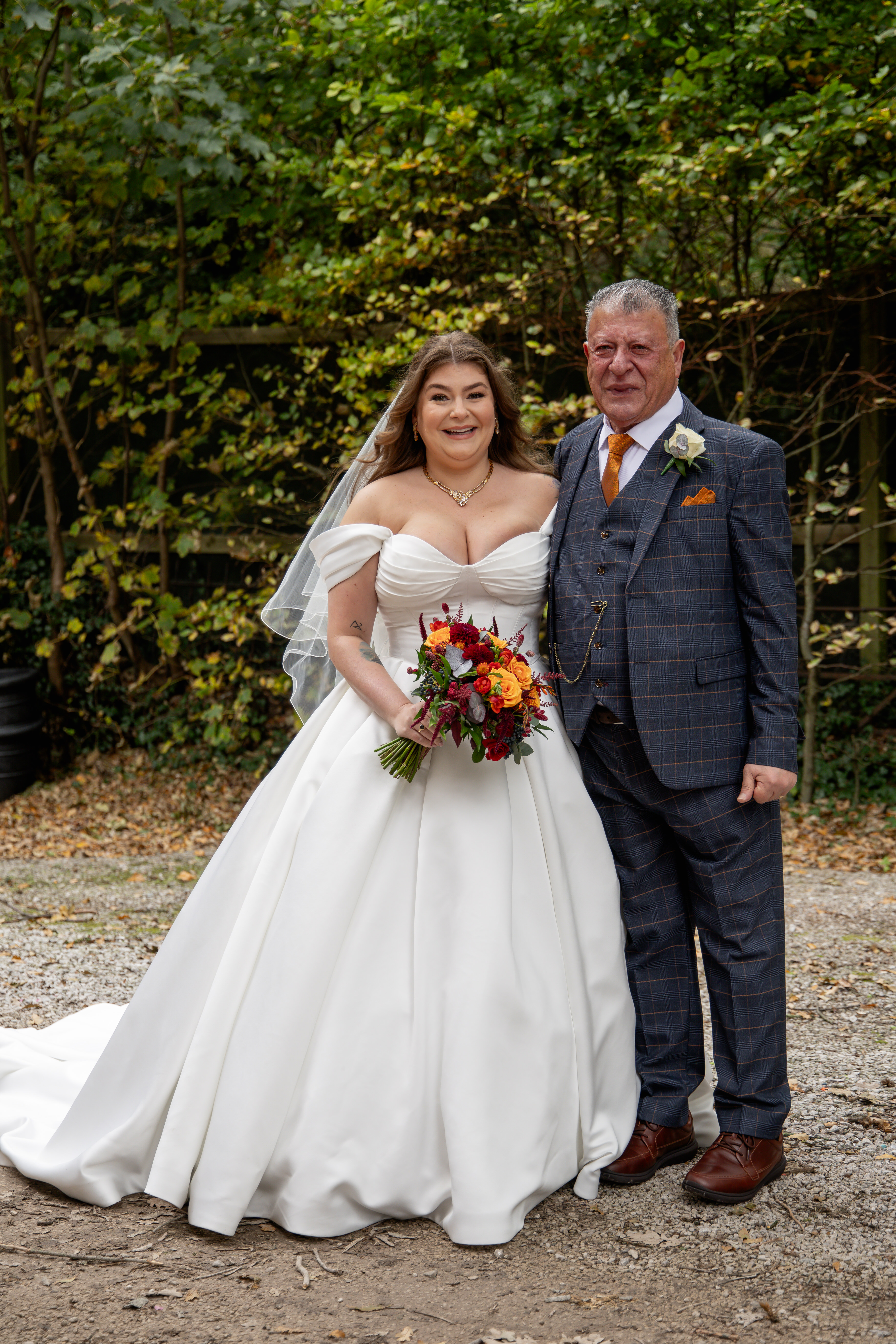 The bride and her father 