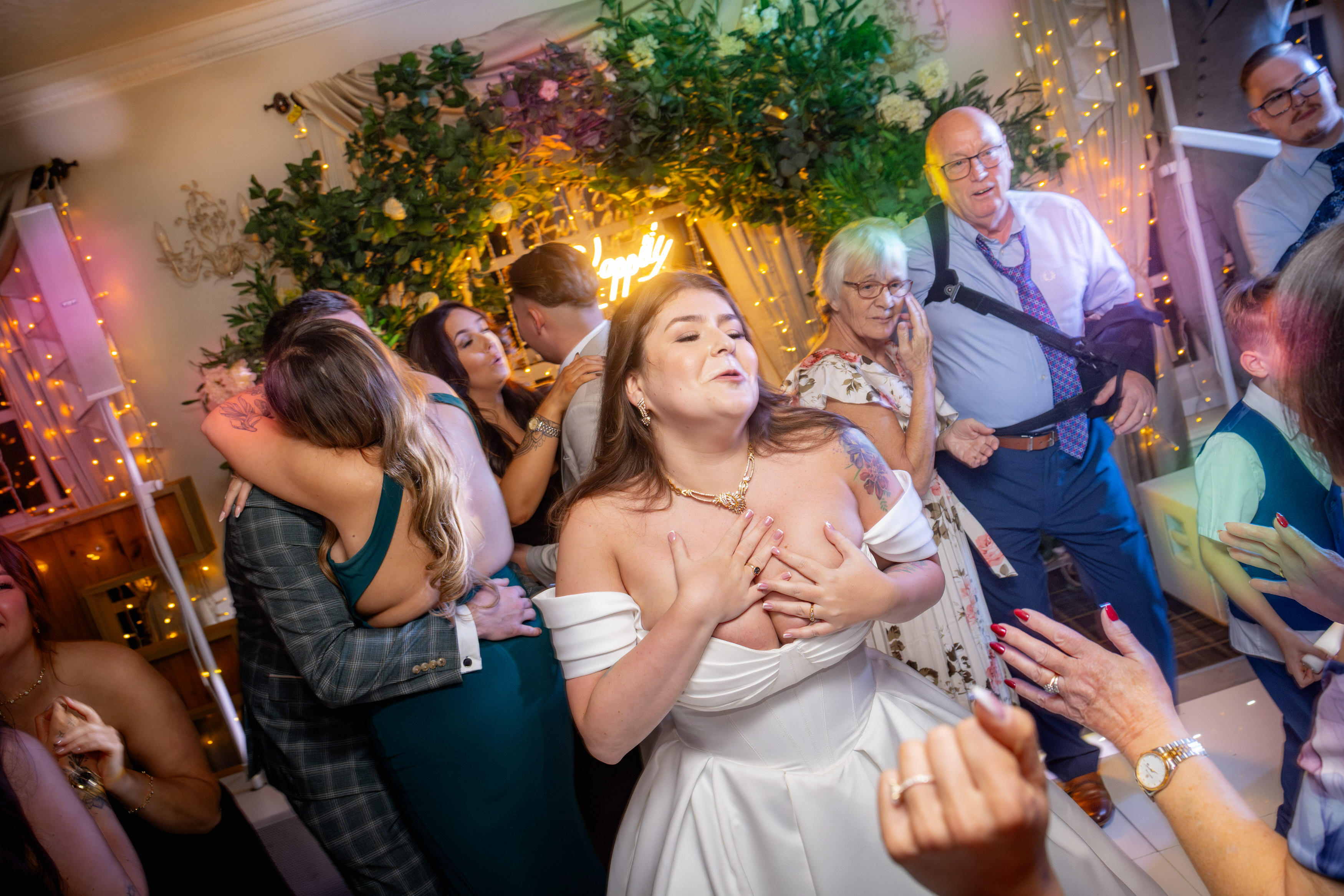 The Bride enjoying the evening celebrations 