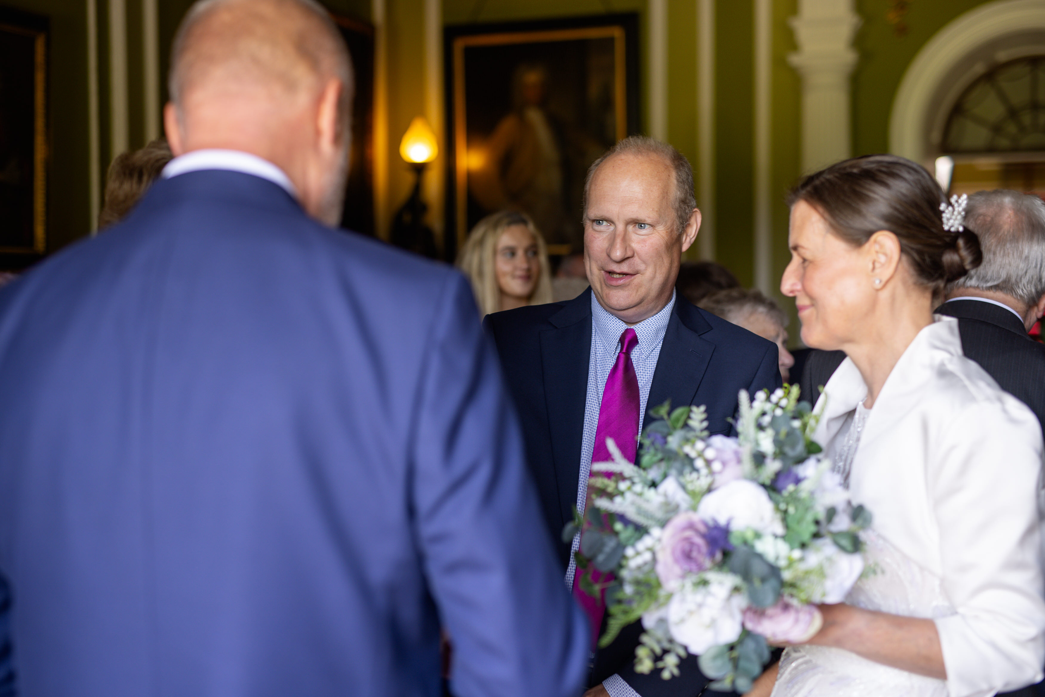 The Bride laughing with one of her friends 