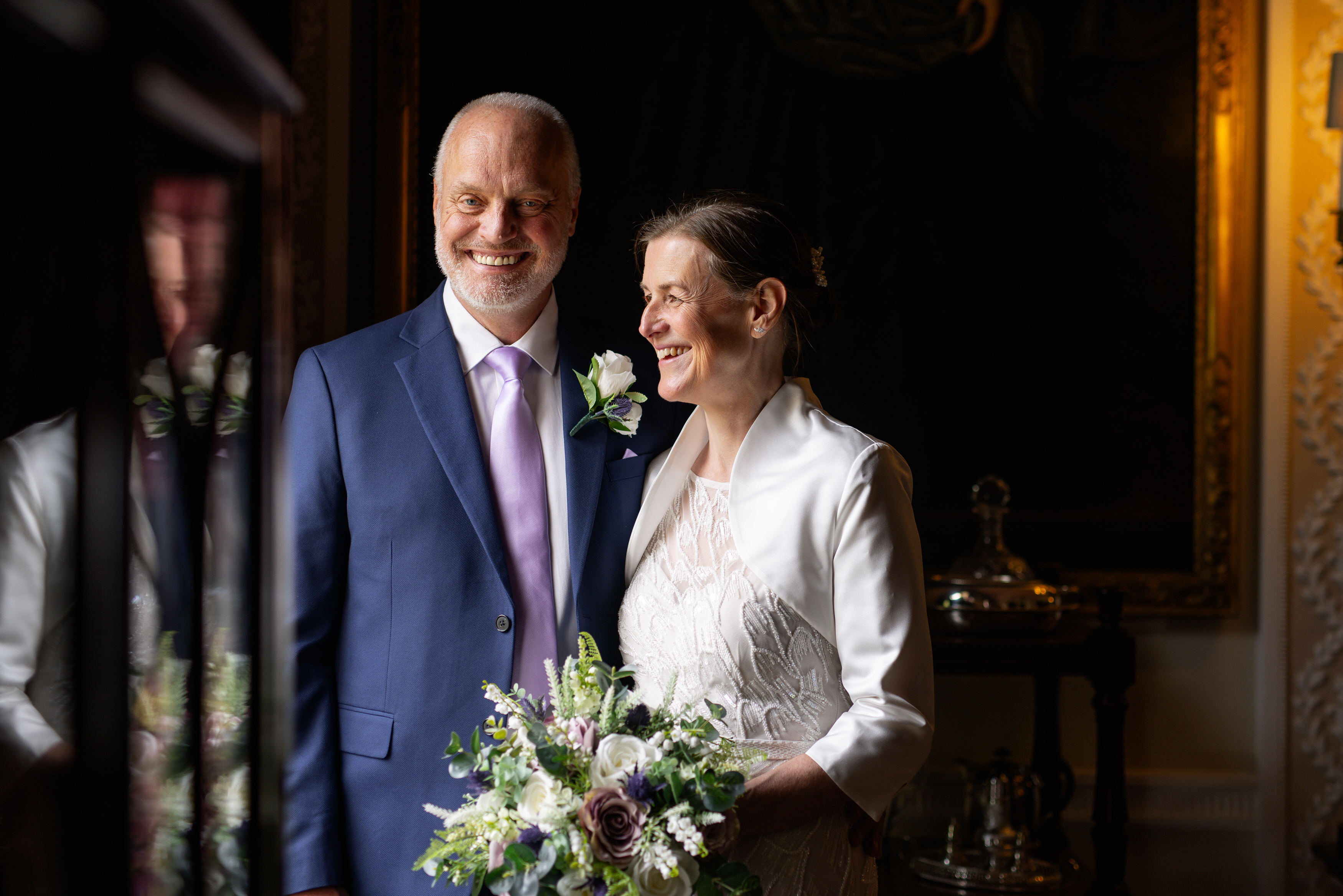 Michael and Helen have their wedding photos taken 