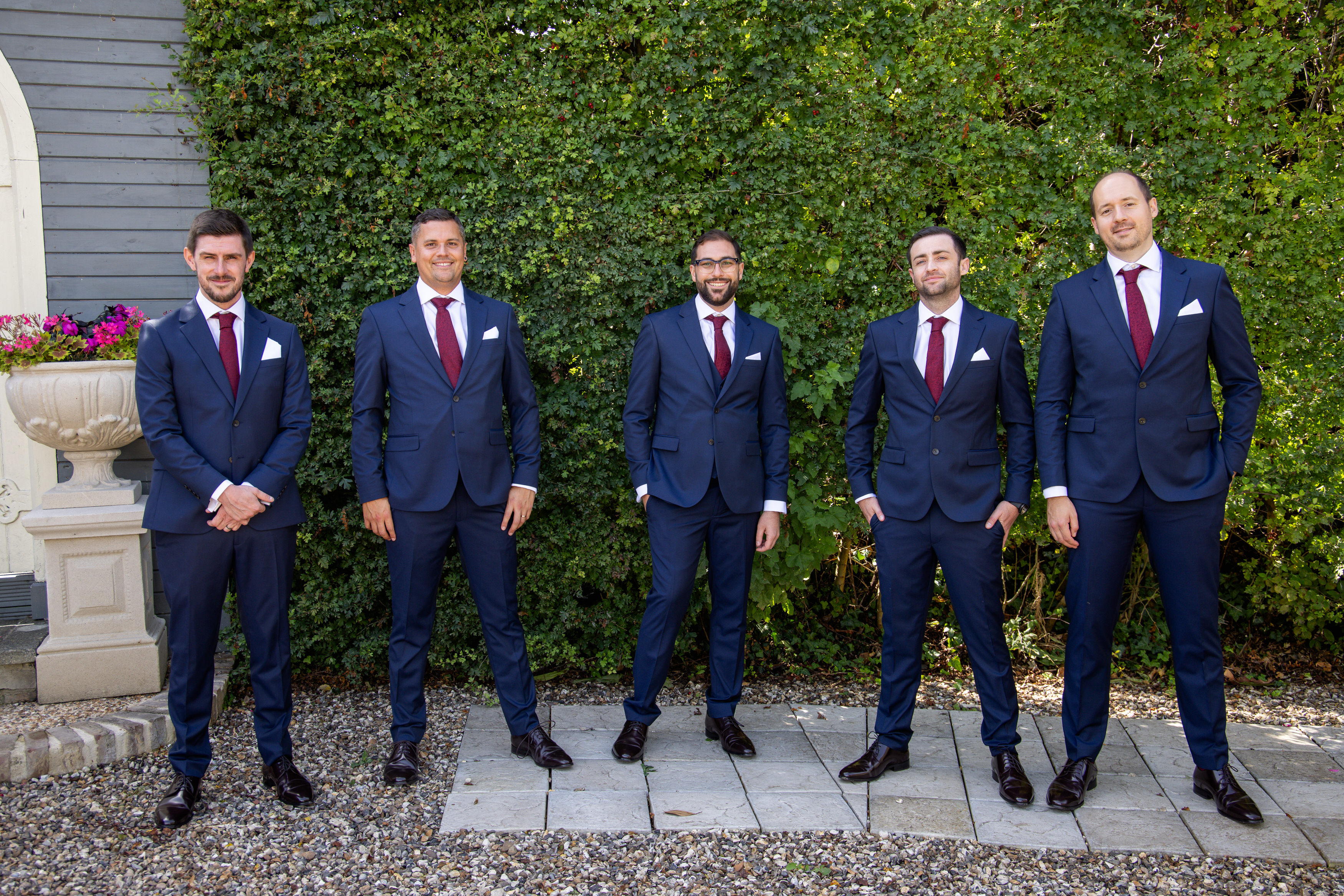 The groom and his groomsmen 