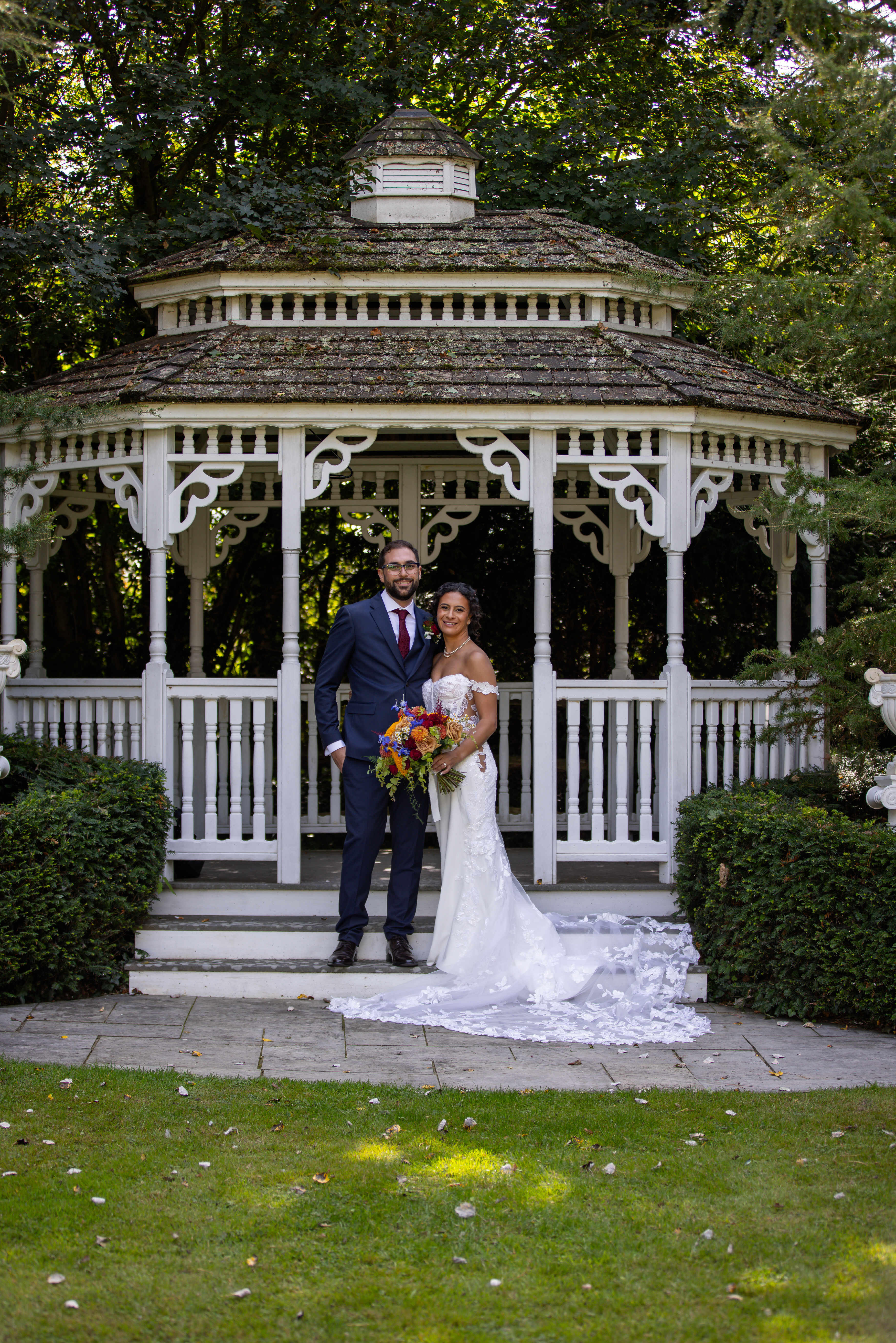 Ella and Louis pose for a photo at the bandstand