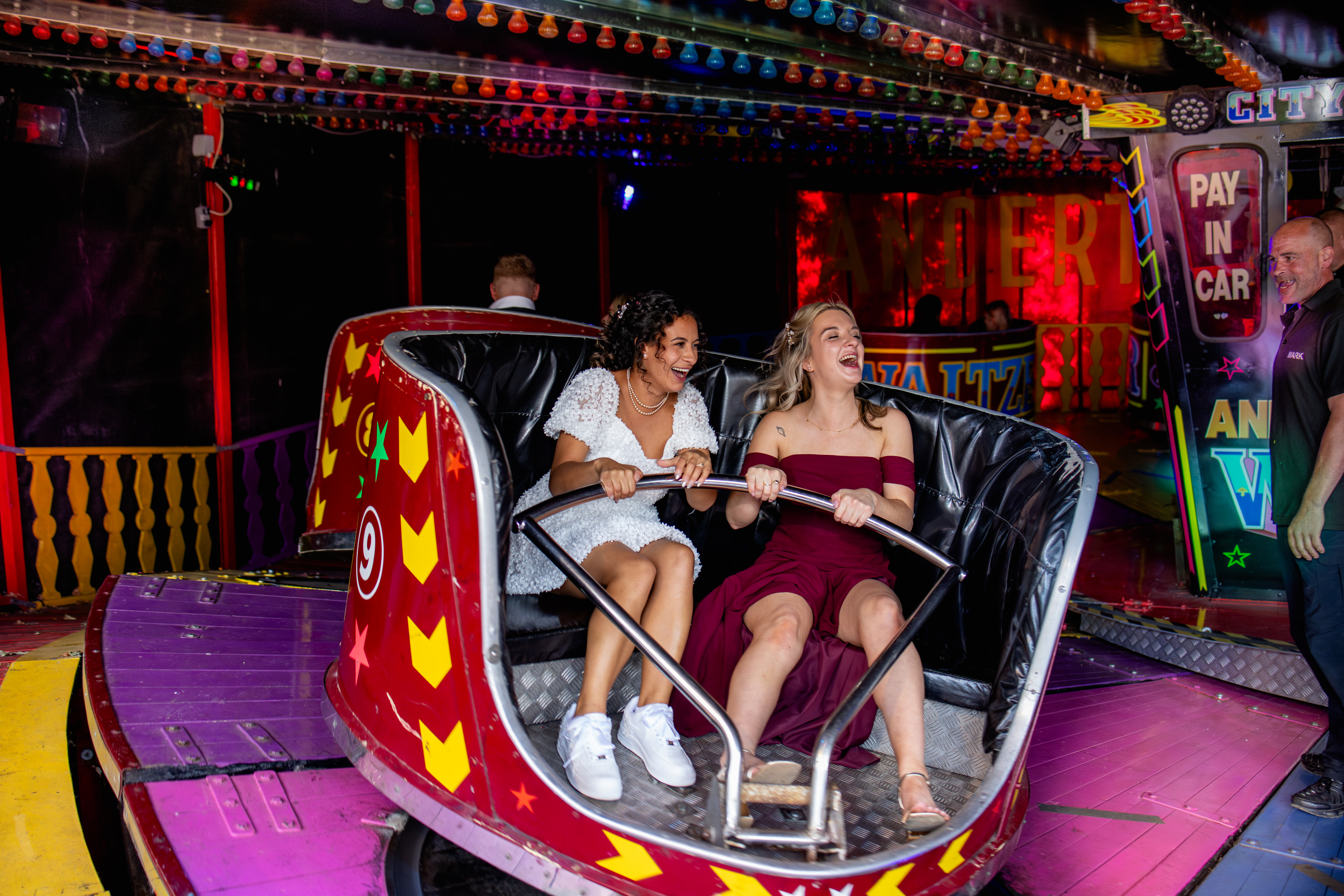 time for the happy couple and their wedding guests to enjoy the funfair