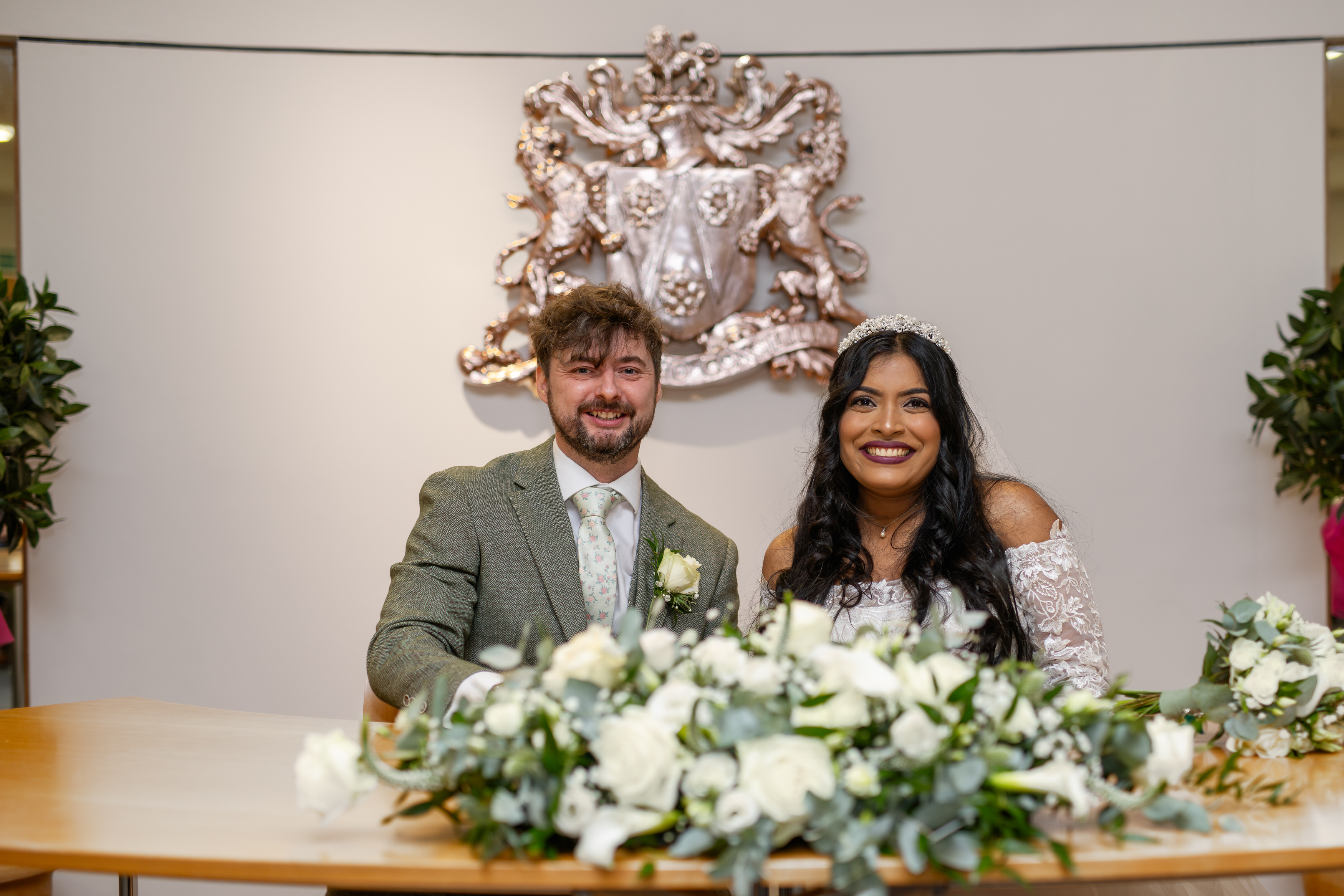 Udara and Tony signed the wedding register 