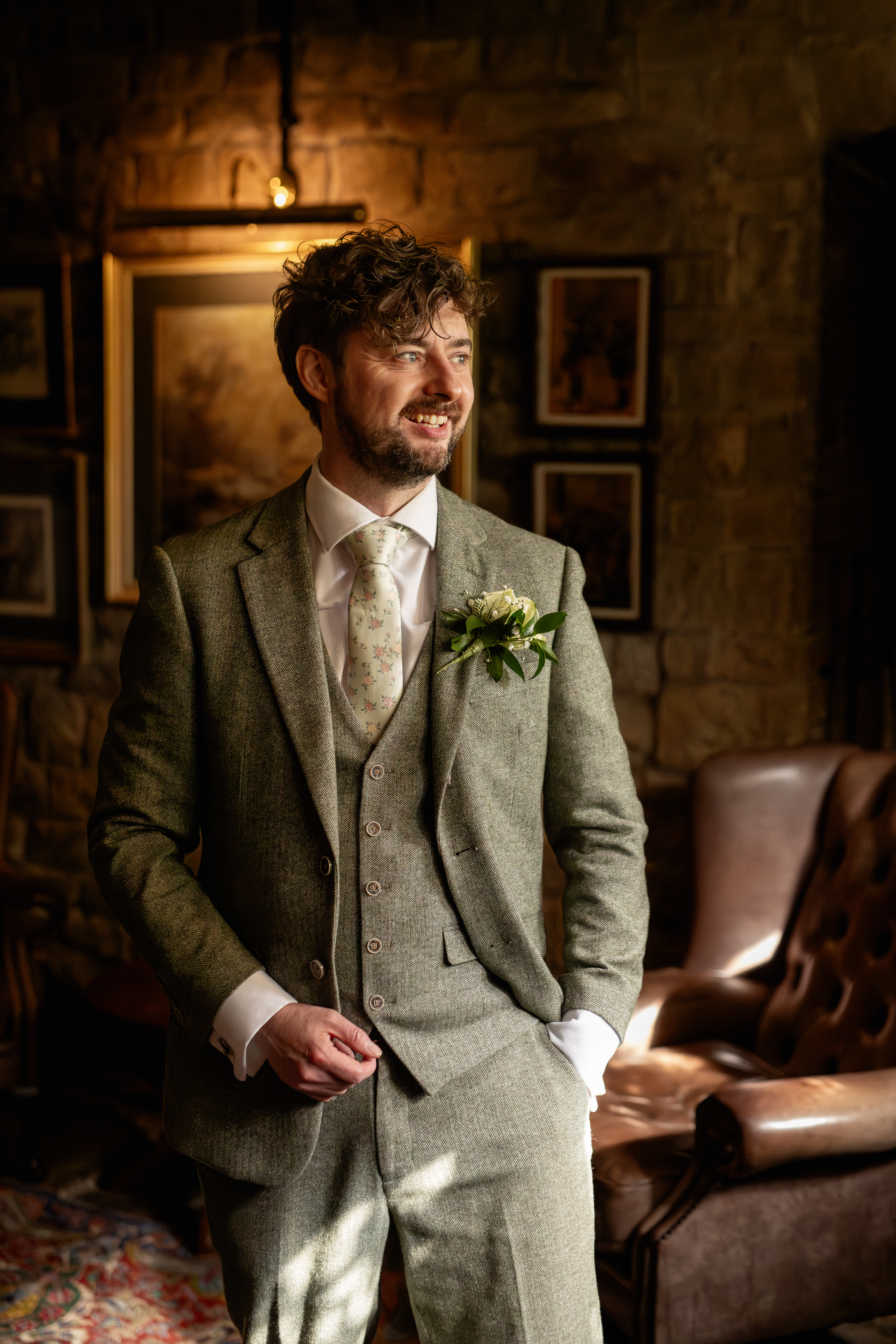 Tony the groom posing for a photo 