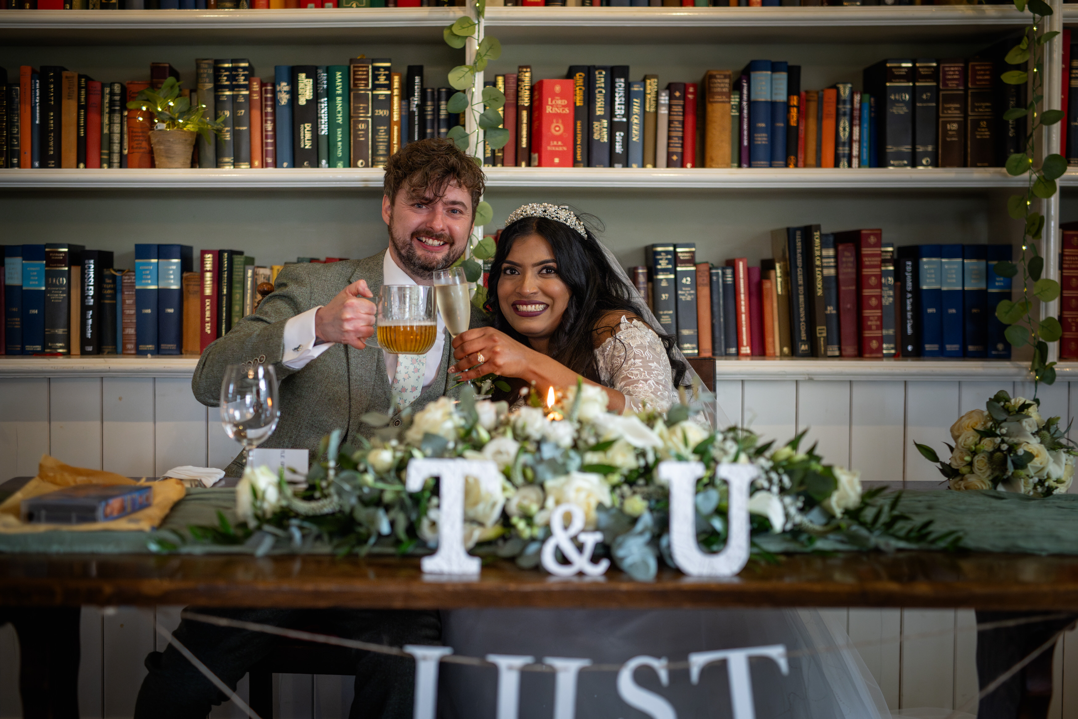 The wedding reception gets underway 