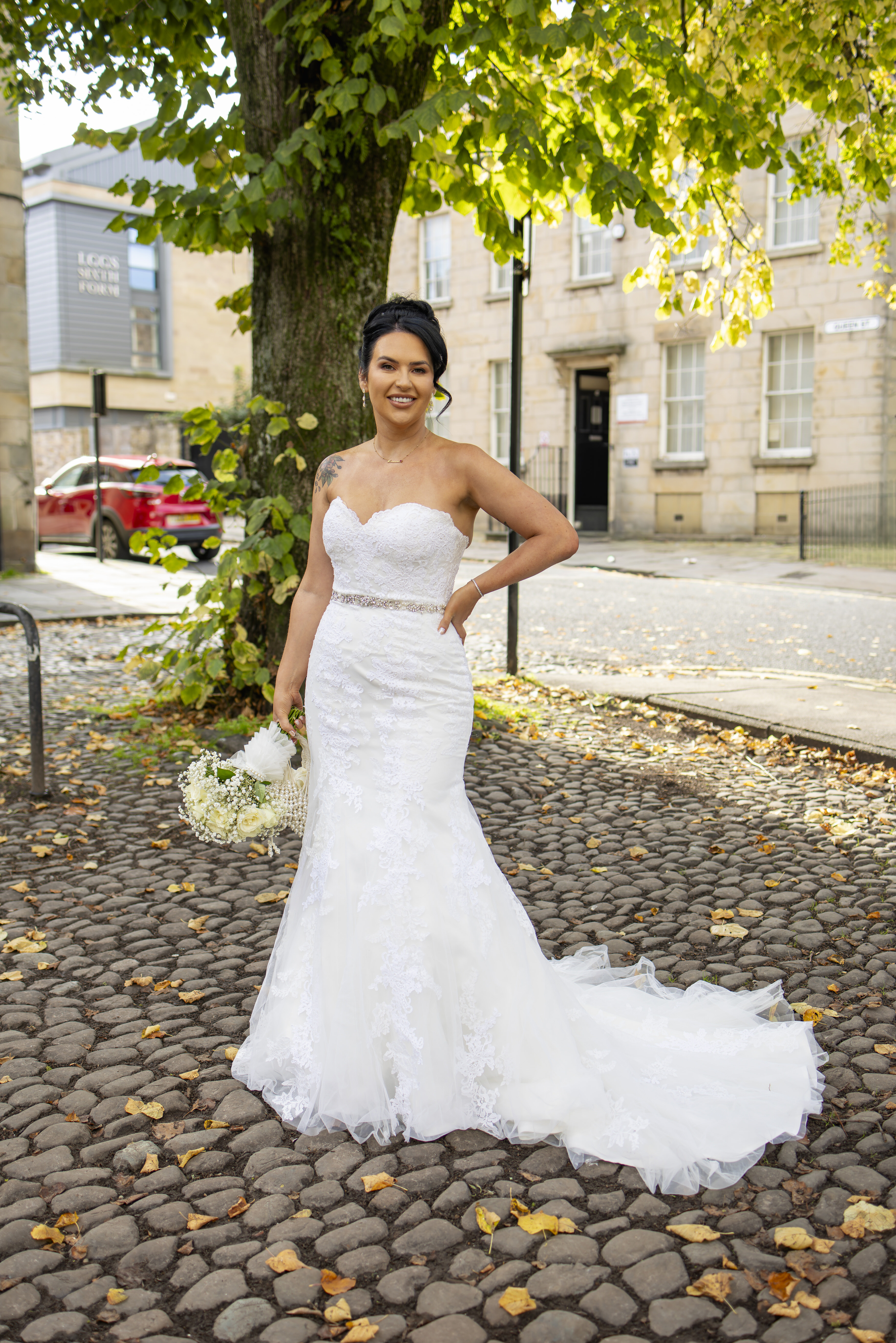 The Bride just before the wedding ceremony 